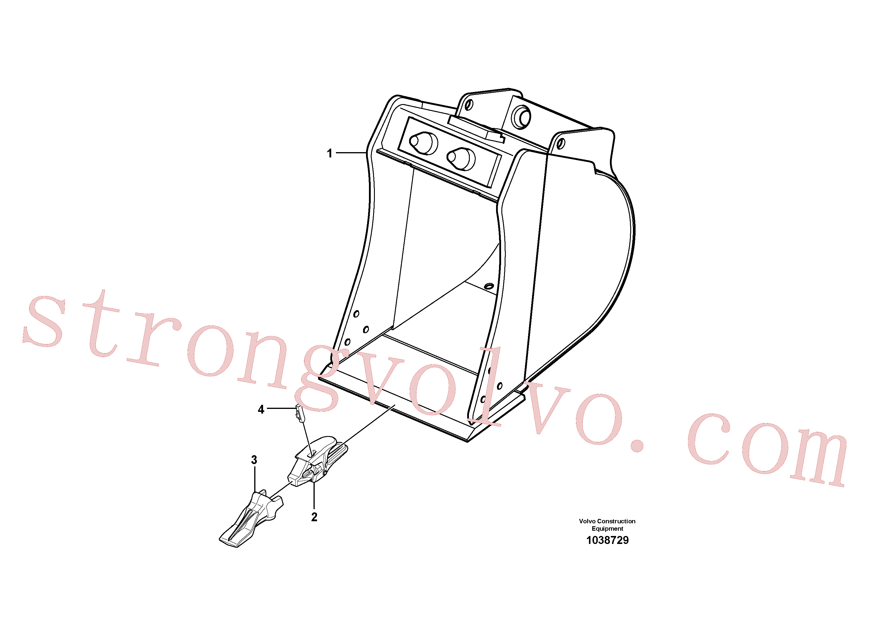 Volvo Montagem VOE15603422 Pino trava Acessórios