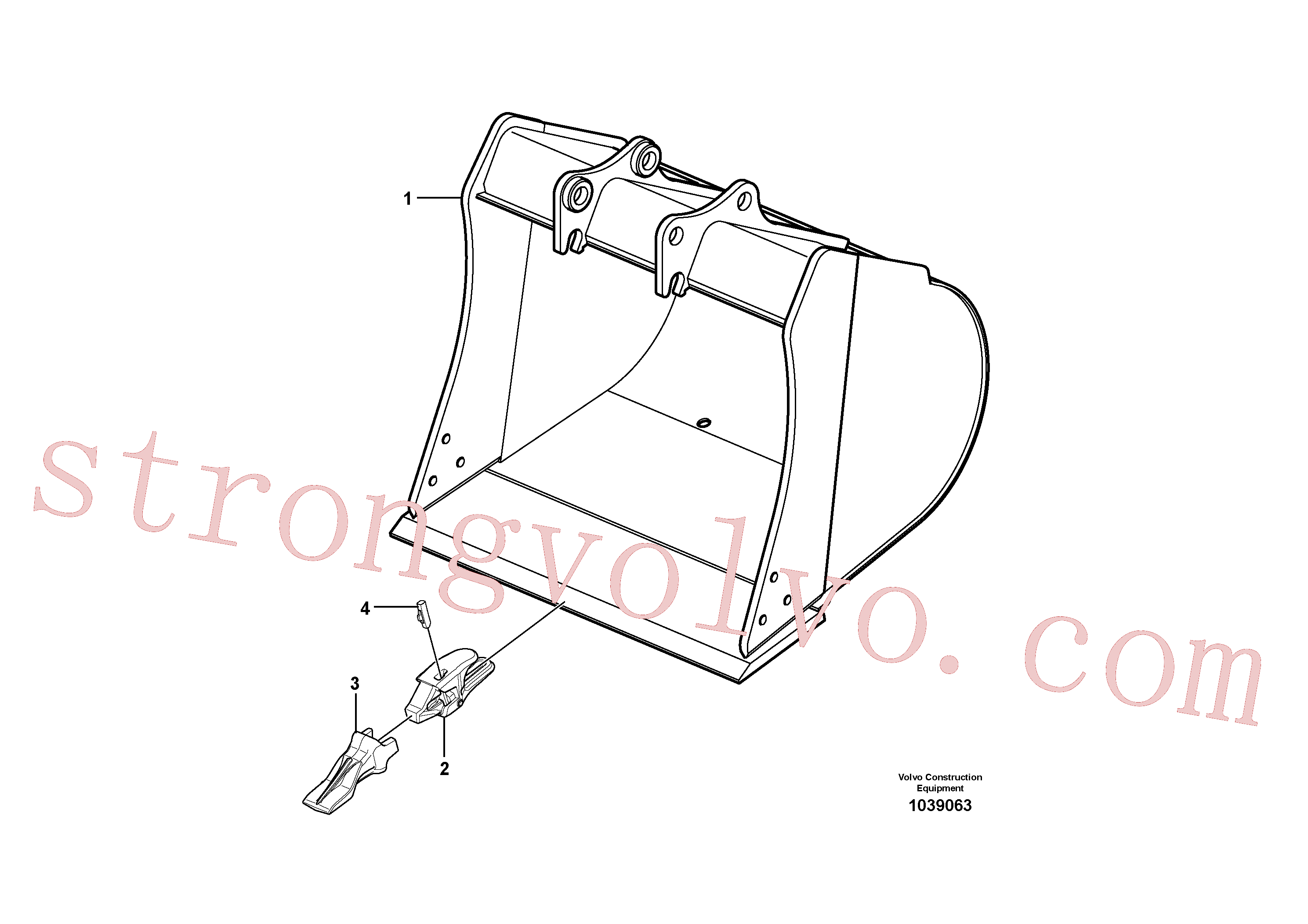 Atacado VOE15603235 Bucket Volvo escavadeira