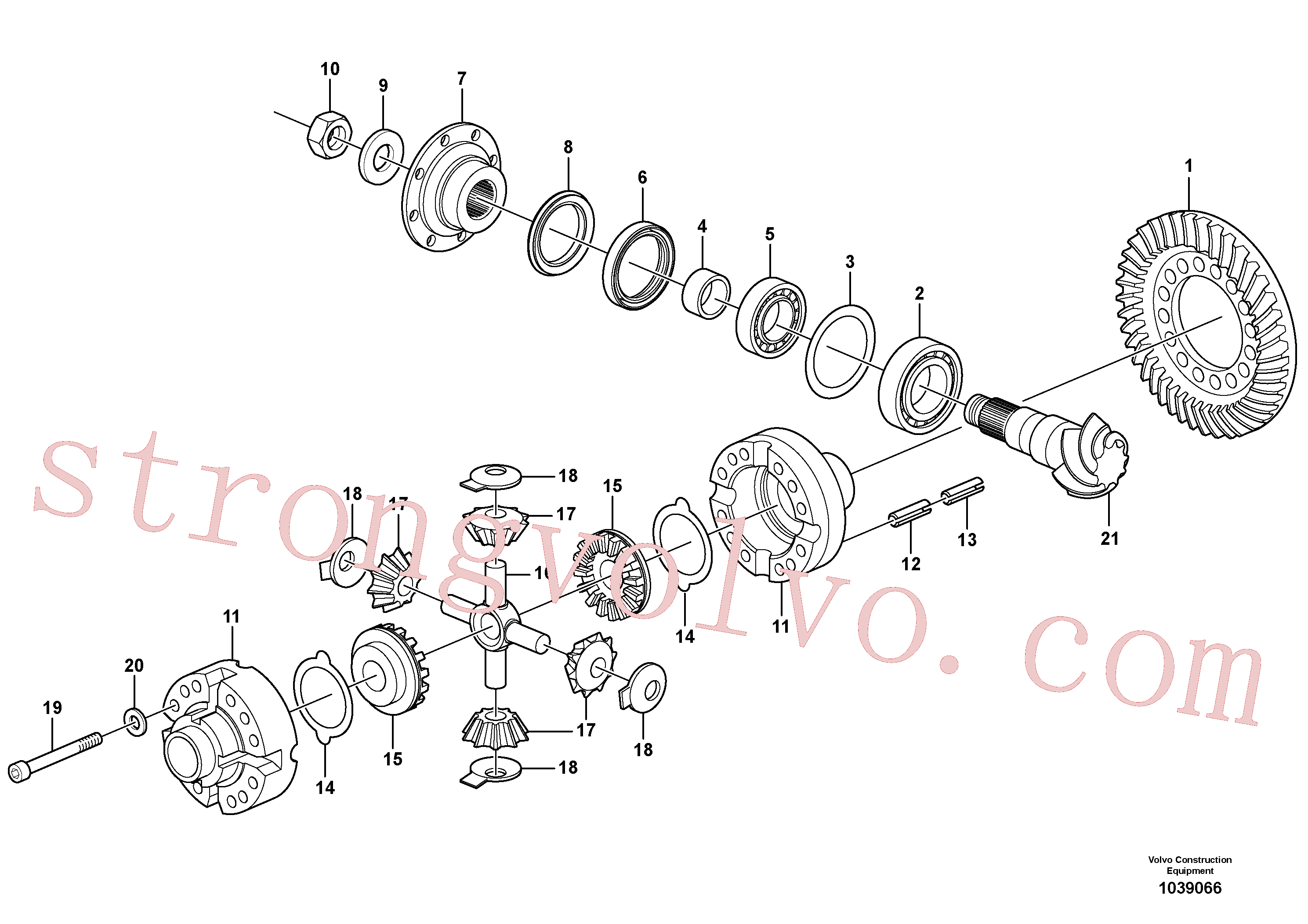 ZM2906377 Volvo Eixo traseiro, diferencial, Eixo dianteiro, diferencial(1039066 Montagem)