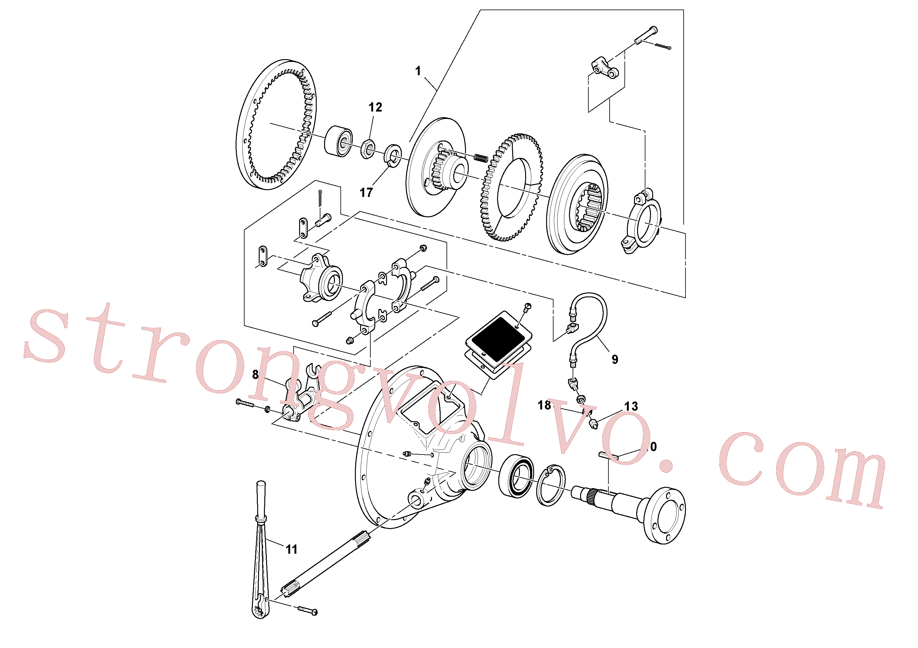 Volvo RM20923769 Garfo Volvo Acessórios para escavadeira