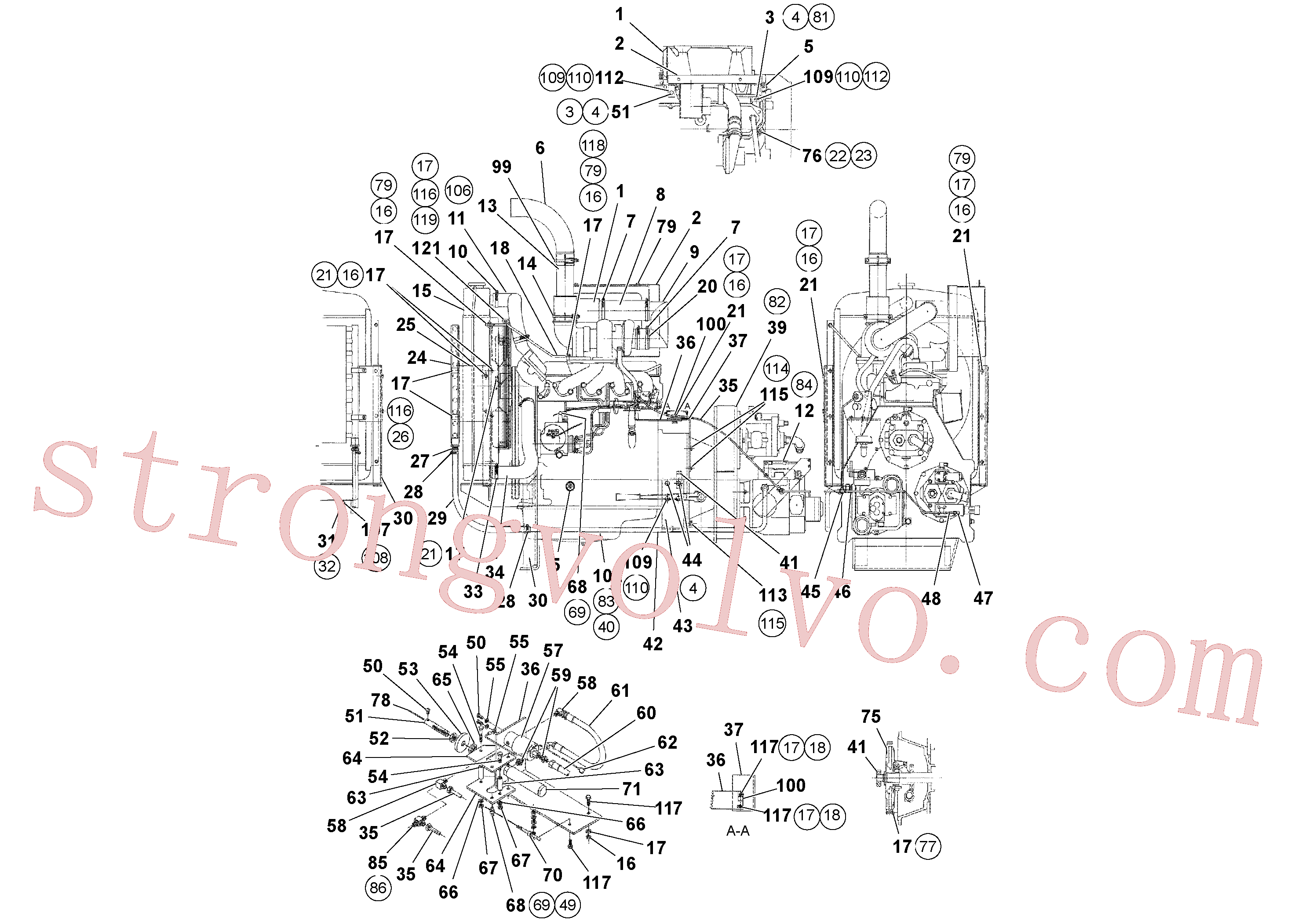 RM95997458 Volvo Conjunto de motor(1039144 Montagem)