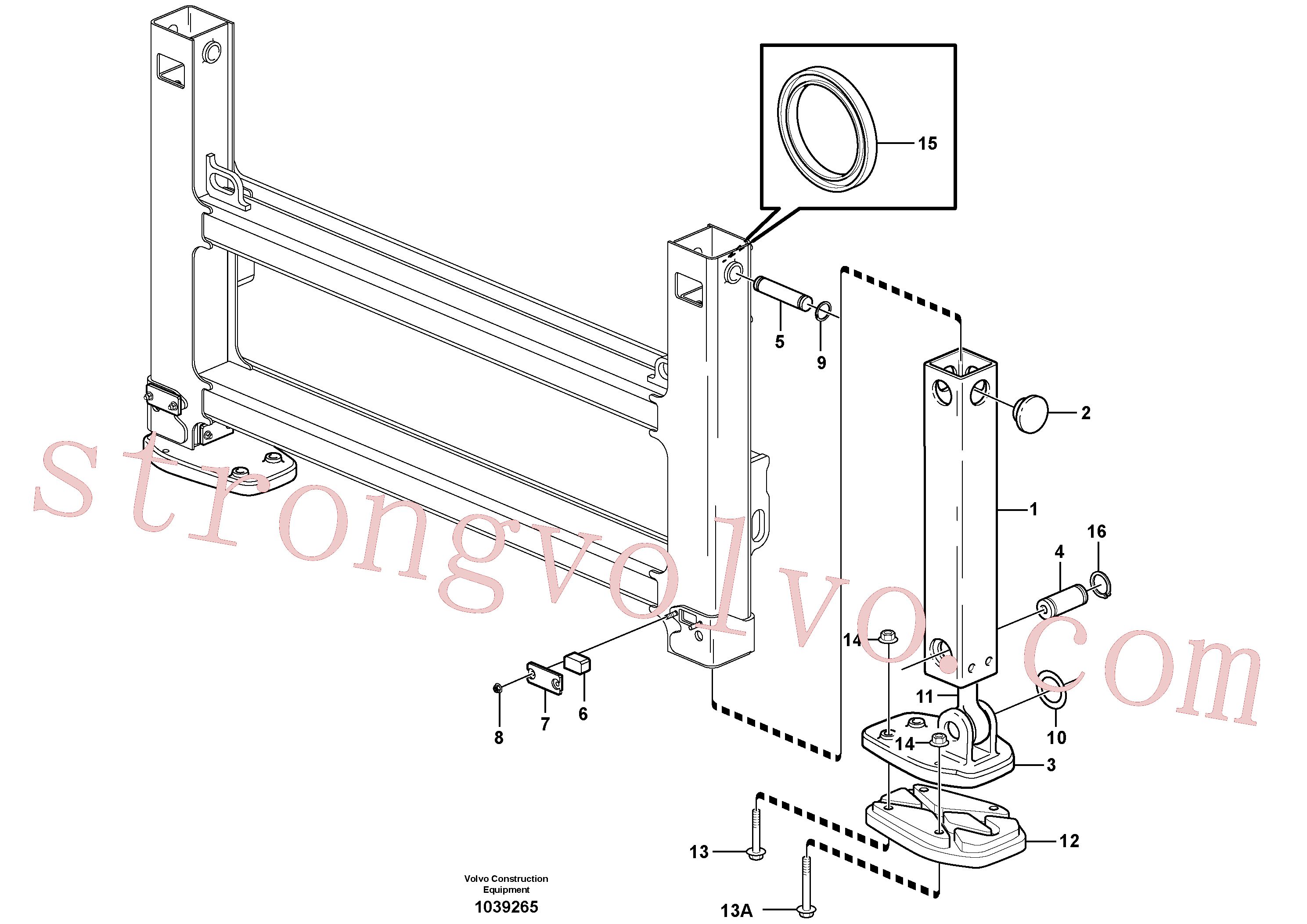 Volvo VOE914470 Anel trava, Anel de fixação Volvo Acessórios para escavadeira