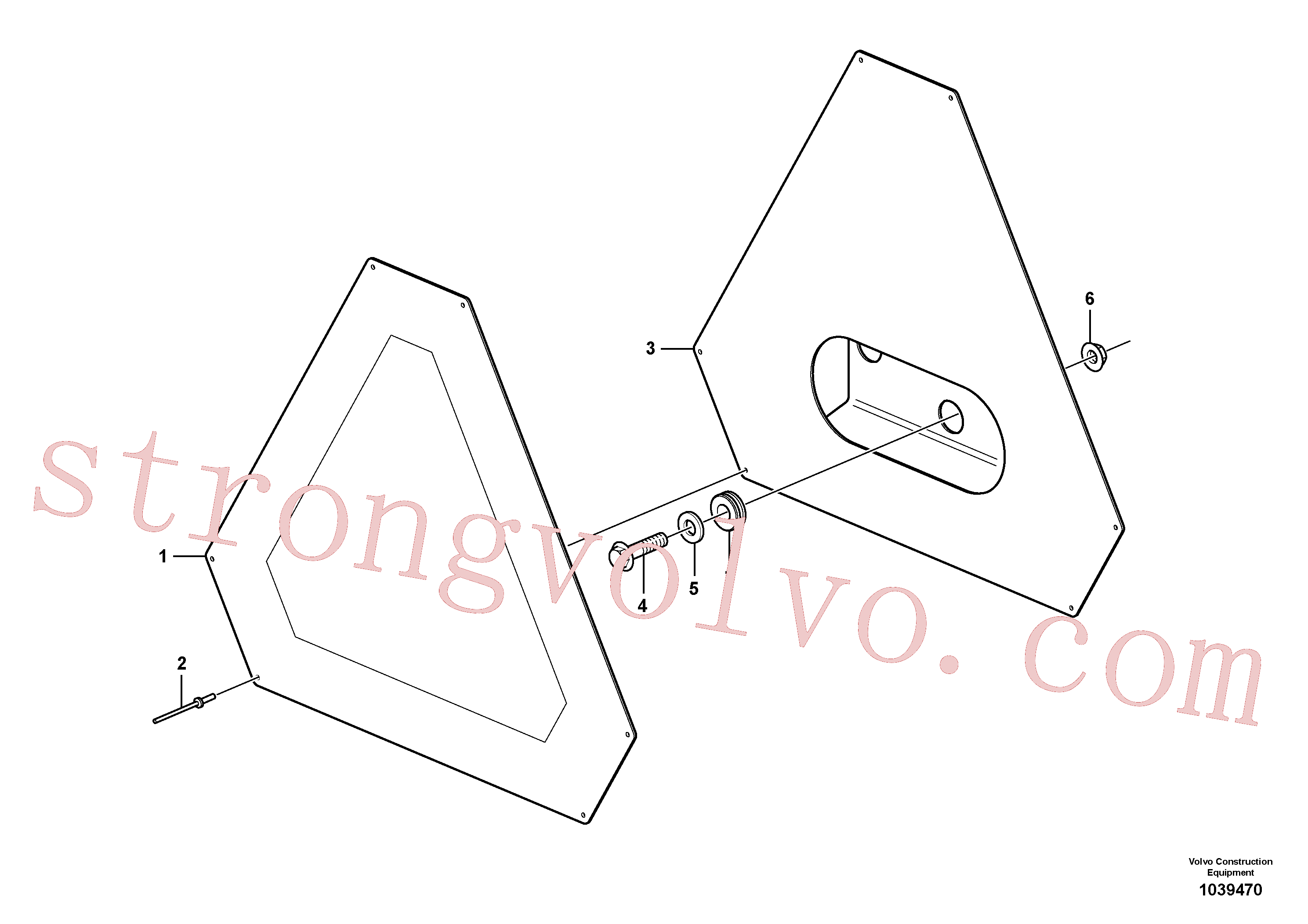 VOE942184 Volvo Sinal de veículo lento.(1039470 Montagem)