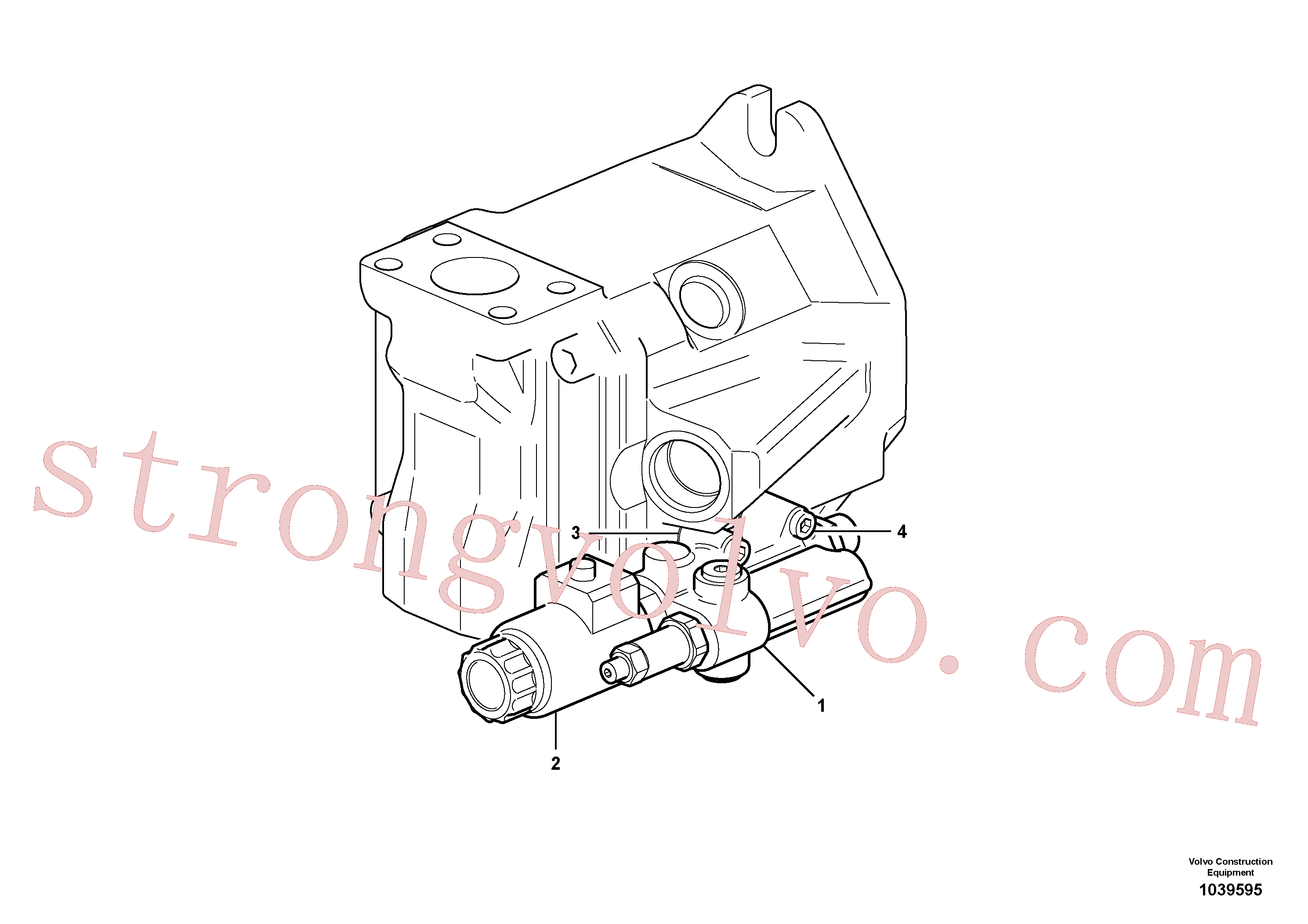 VOE16001028 Volvo Bomba hidráulica de comando do ventilador(1039595 Montagem)