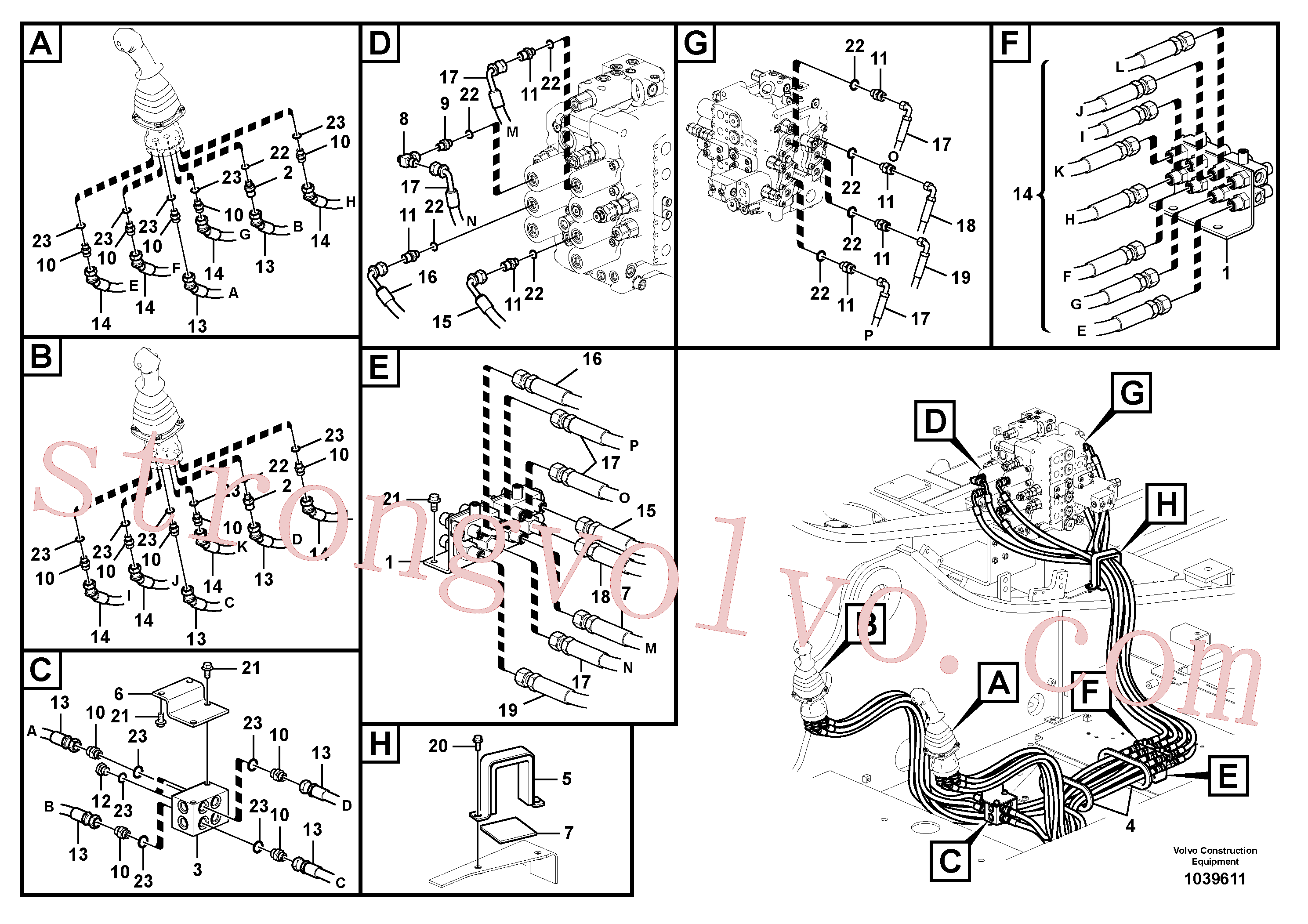 SA9453-03234 Volvo Sistema servomotor, válvula de comando para válvula de comando à distância(1039611 Montagem)