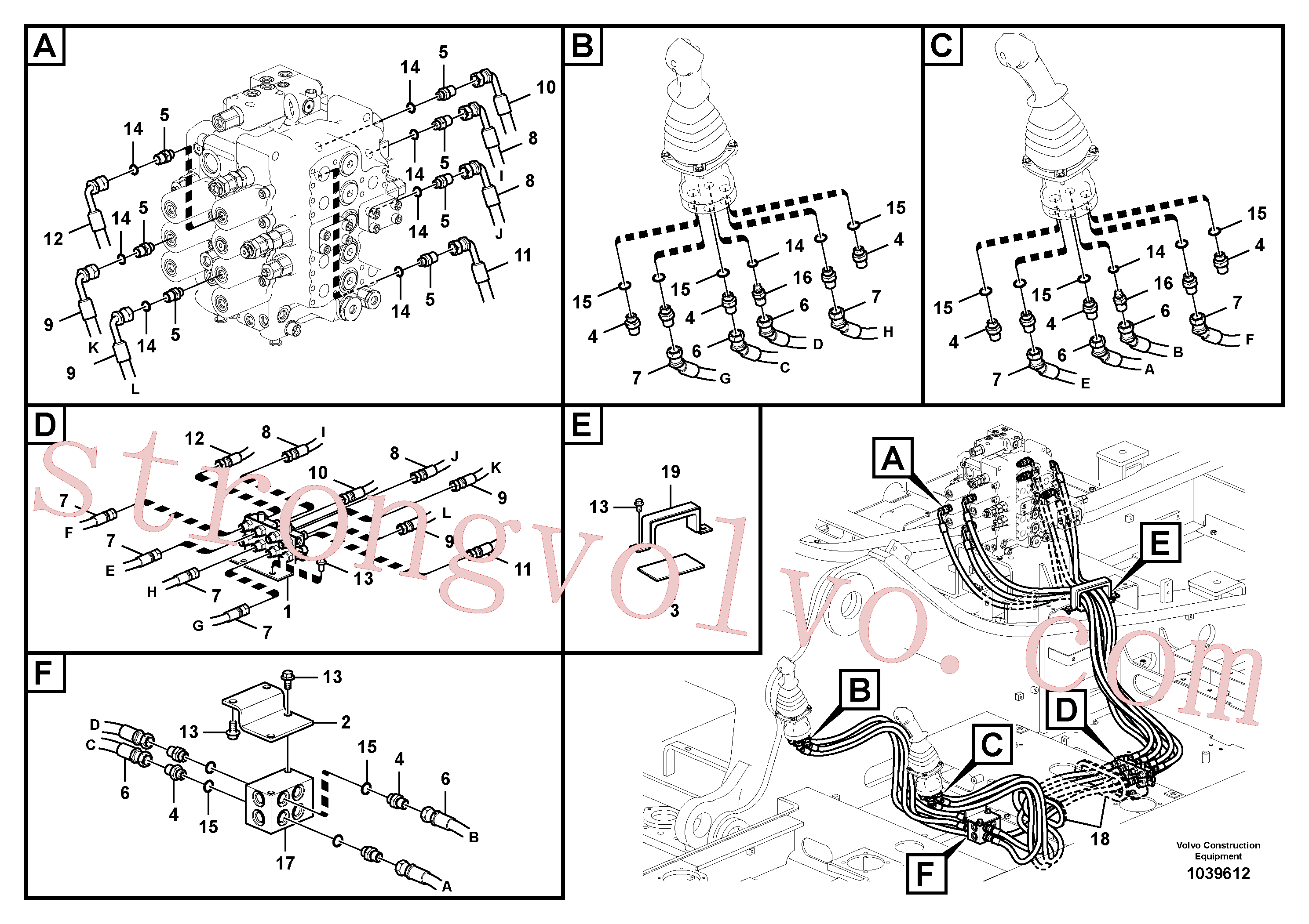 SA9453-03229 Volvo Sistema servomotor, válvula de comando para válvula de comando à distância(1039612 Montagem)