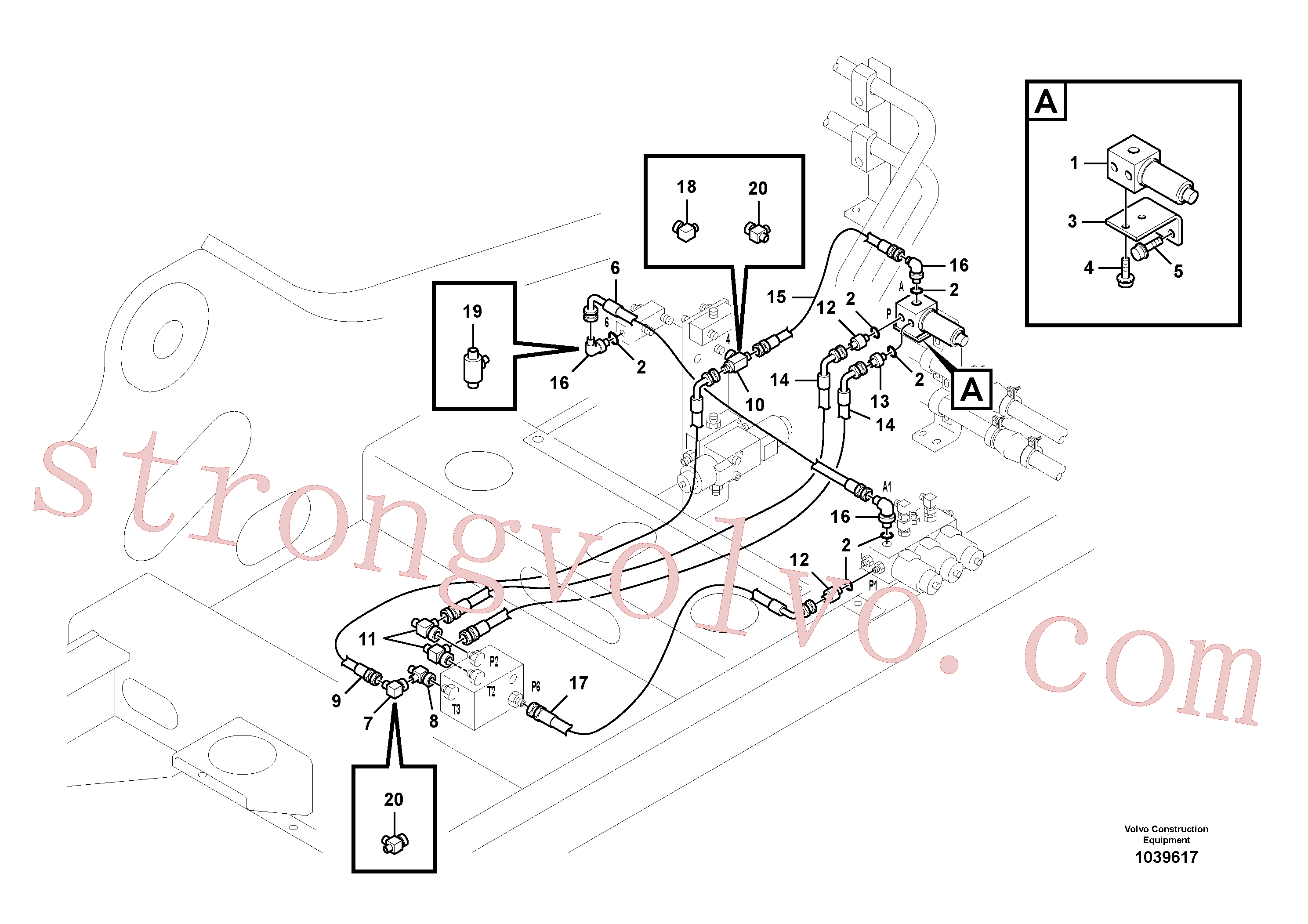 SA9451-02206 Volvo Sistema servomotor, martelo e corte(1039617 Montagem)