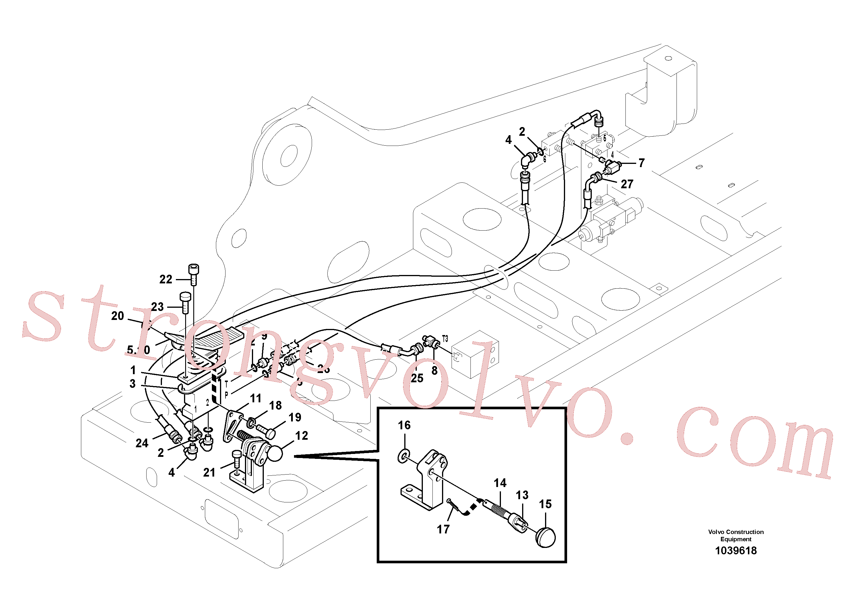SA9453-03245 Volvo Sistema servomotor, martelo e corte(1039618 Montagem)