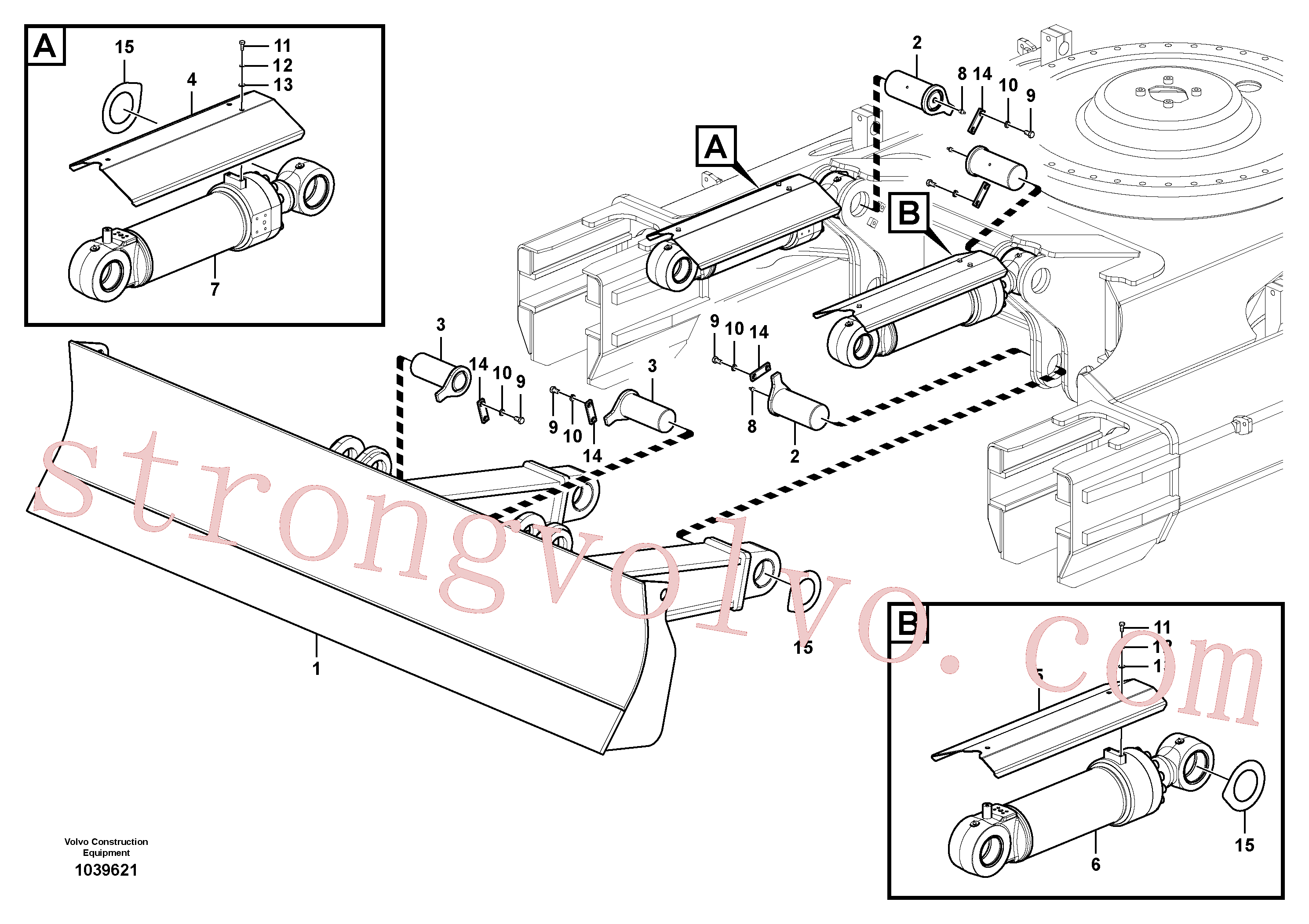 VOE14549089 Volvo Lâmina niveladora(1039621 Montagem)