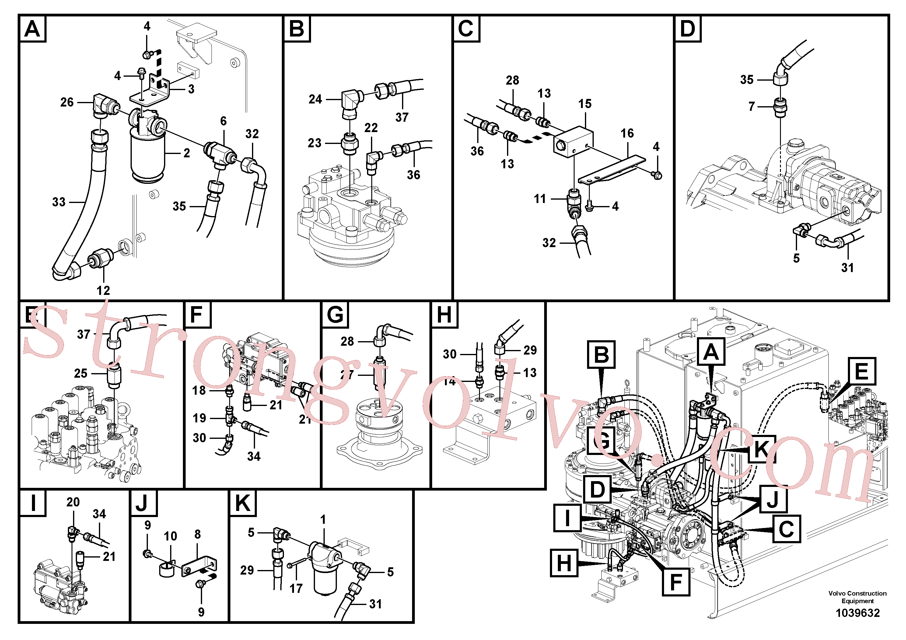 Volvo Montagem VOE14725747 Rockmaster/1SC Acessórios