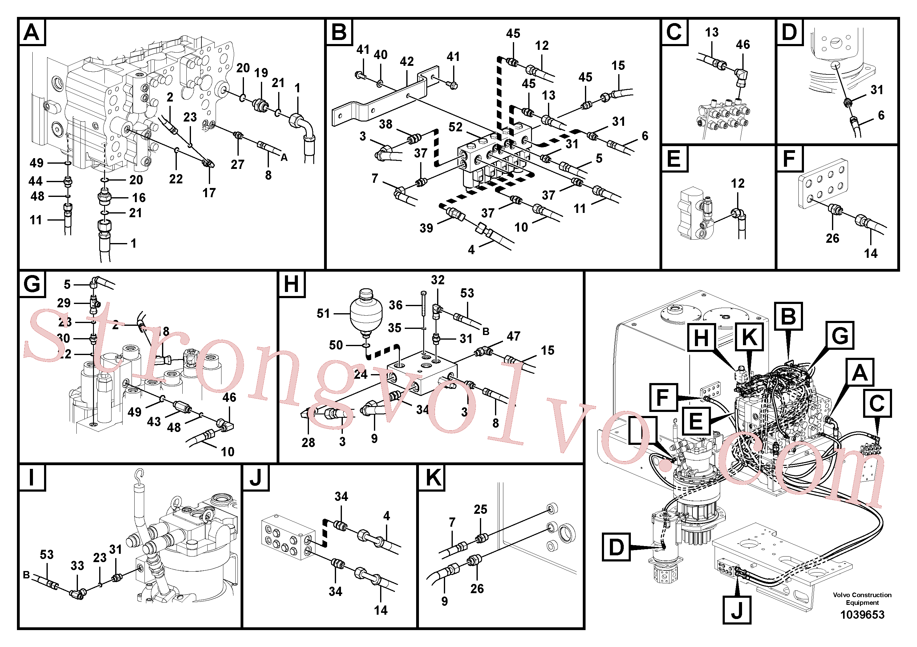 VOE14578202 Volvo Sistema servomotor, válvula de comando para válvula solenóide(1039653 Montagem)