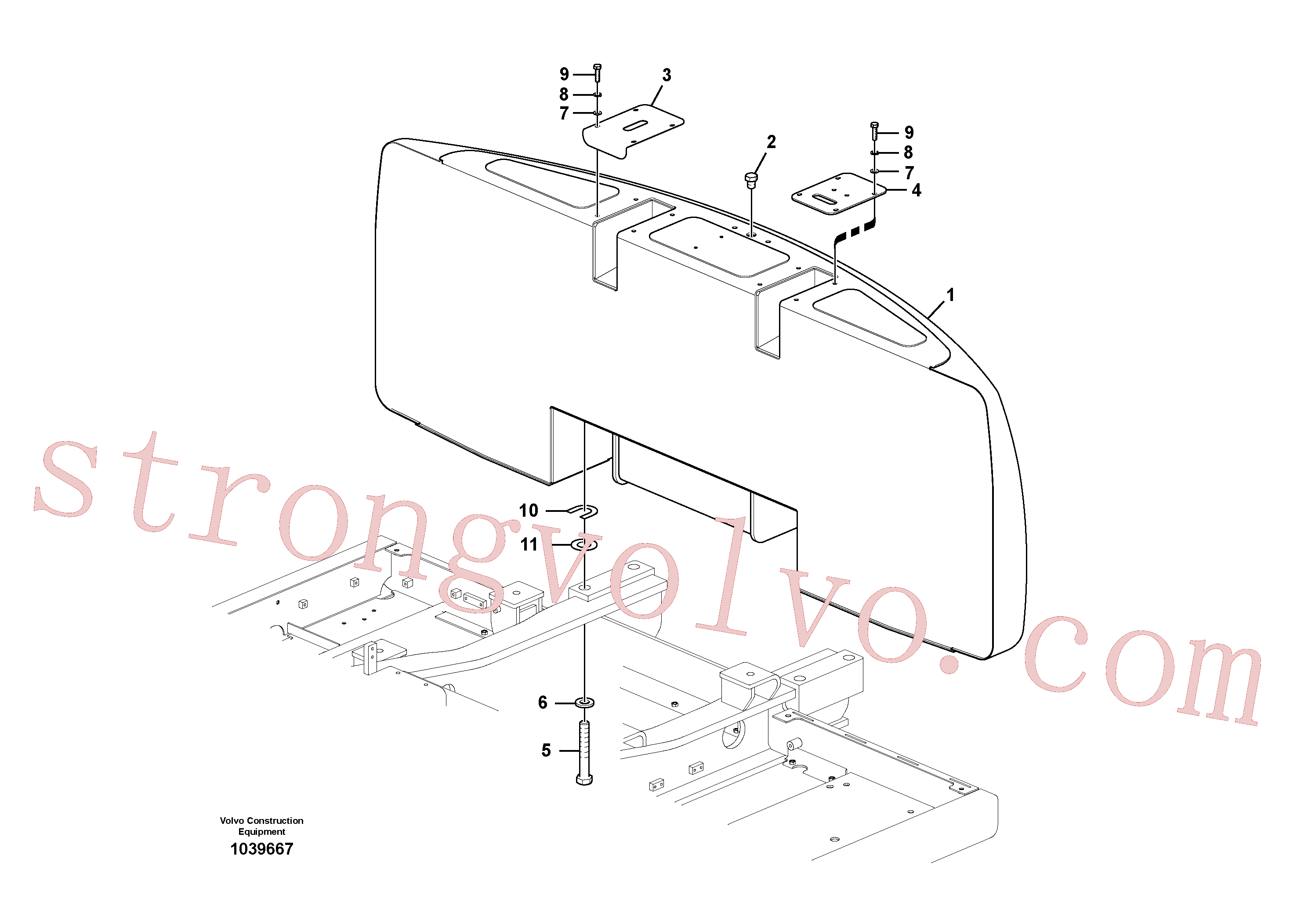 SA9211-33000 Volvo Contrapesos(1039667 Montagem)