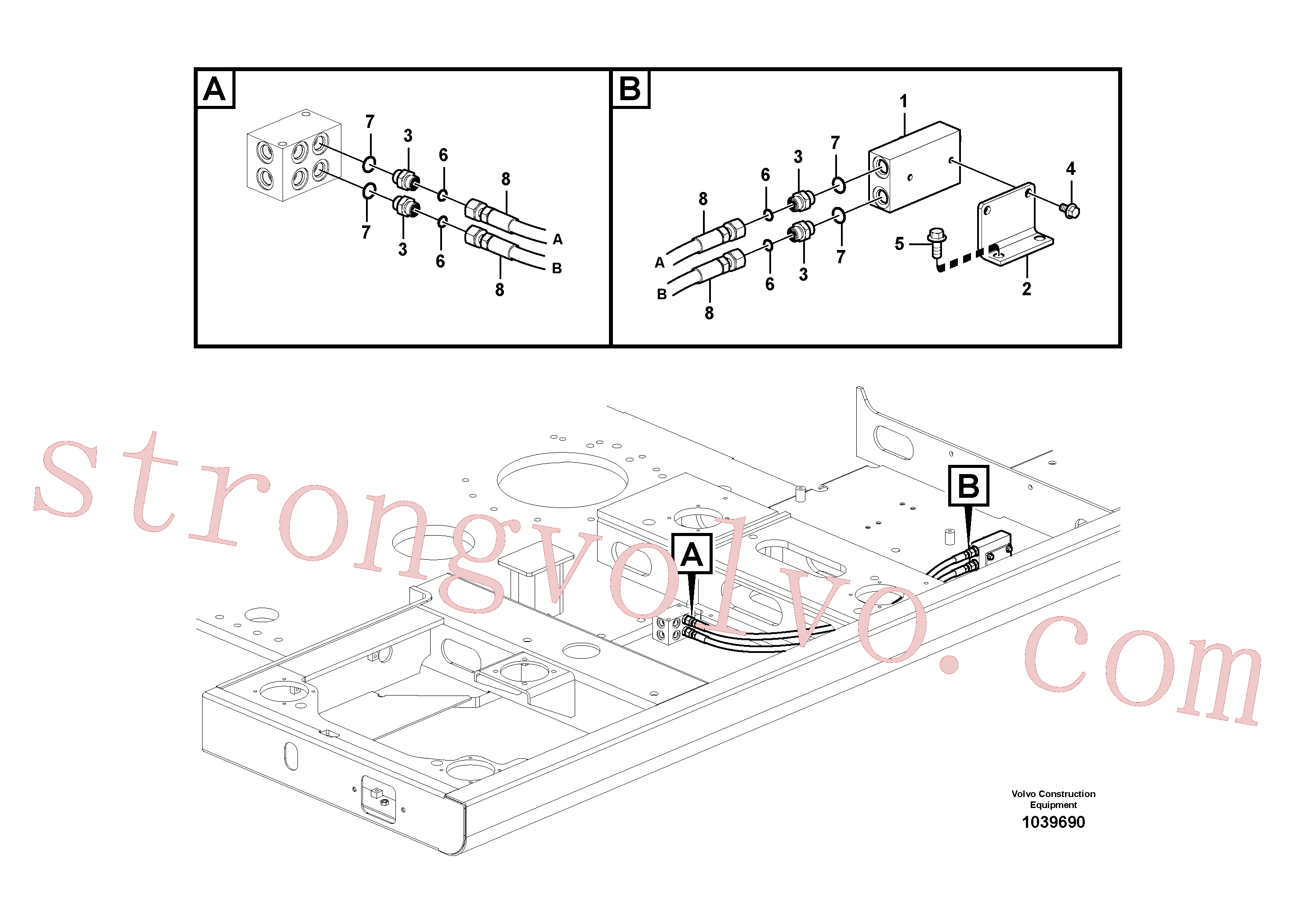 VOE14533116 Volvo Sistema servomotor, martelo e corte(1039690 Montagem)