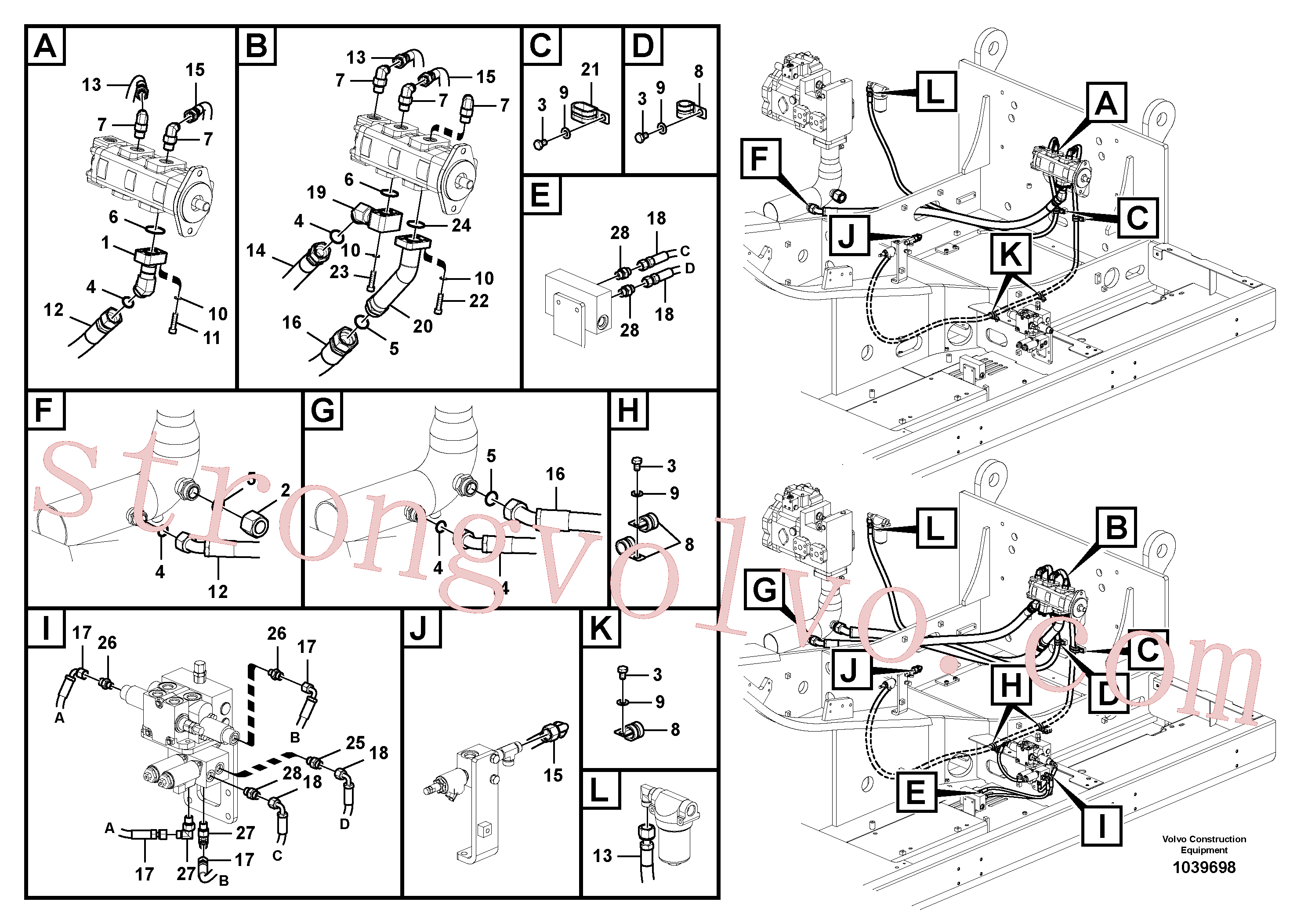 VOE14570448 Tubo Inscreva-se para Volvo Acessórios para escavadeira
