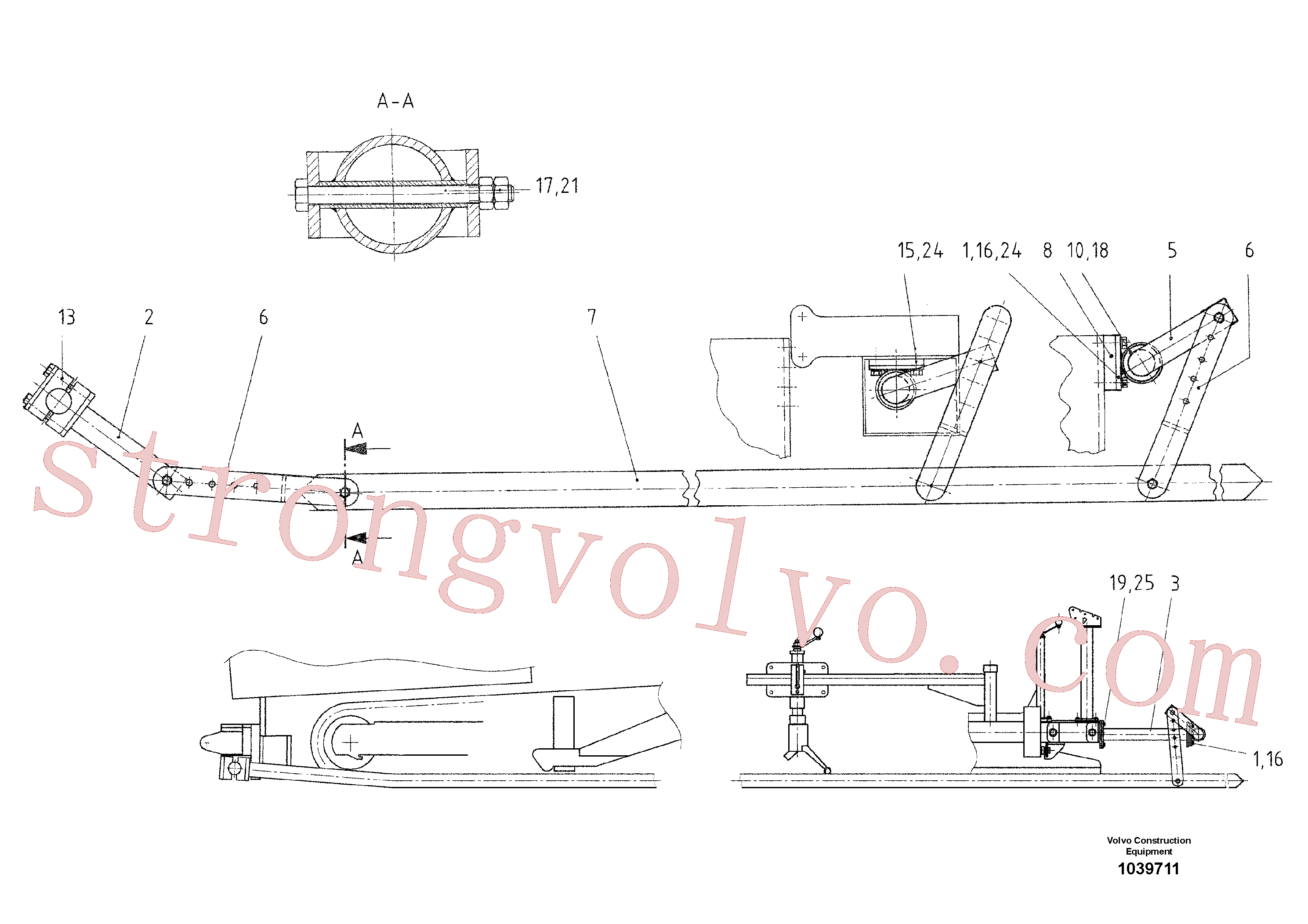 RM87942512 Volvo Tubo de nivelamento(1039711 Montagem)