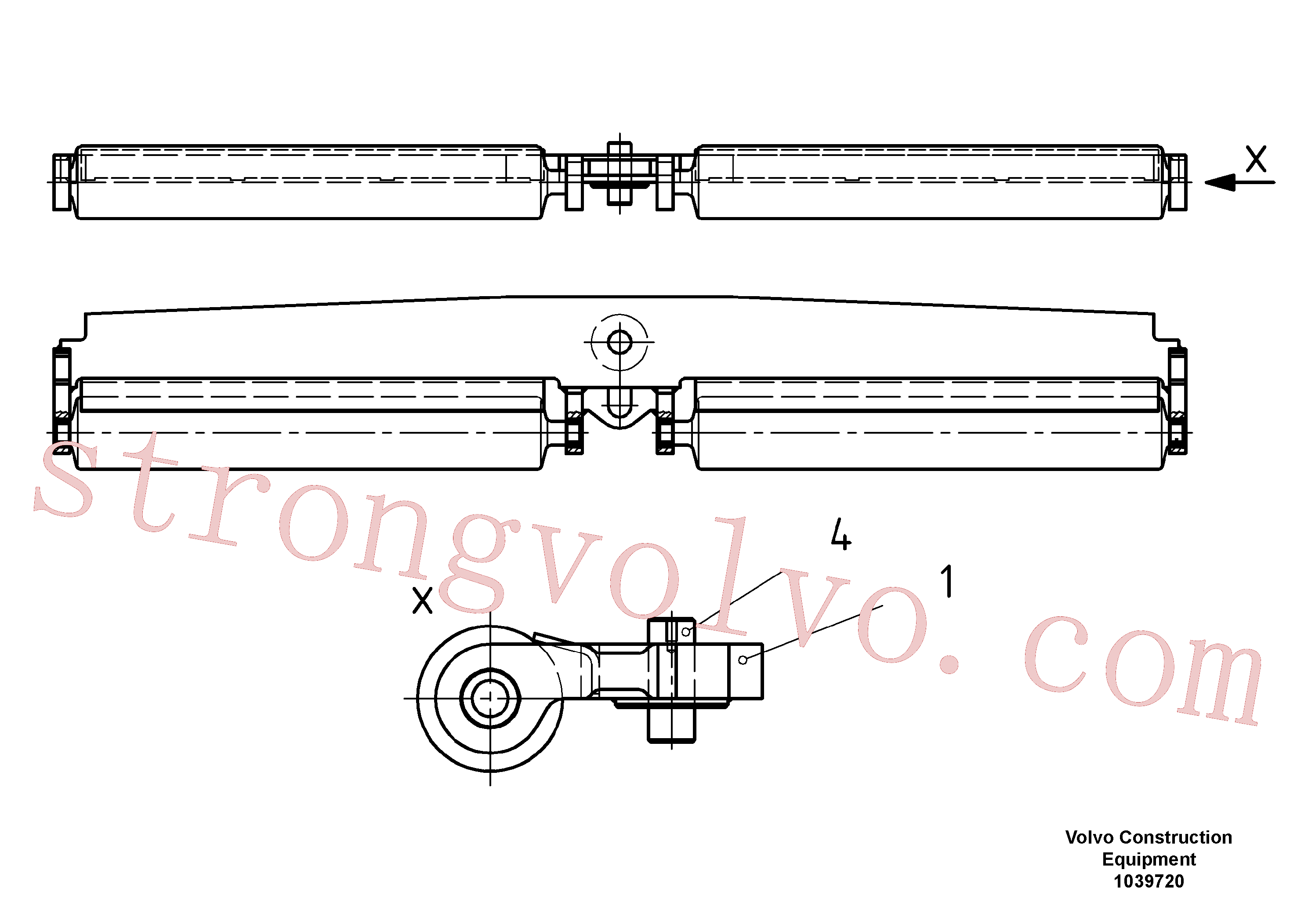 China Made RM14669097 Pivoting beam Volvo Acessórios para escavadeira