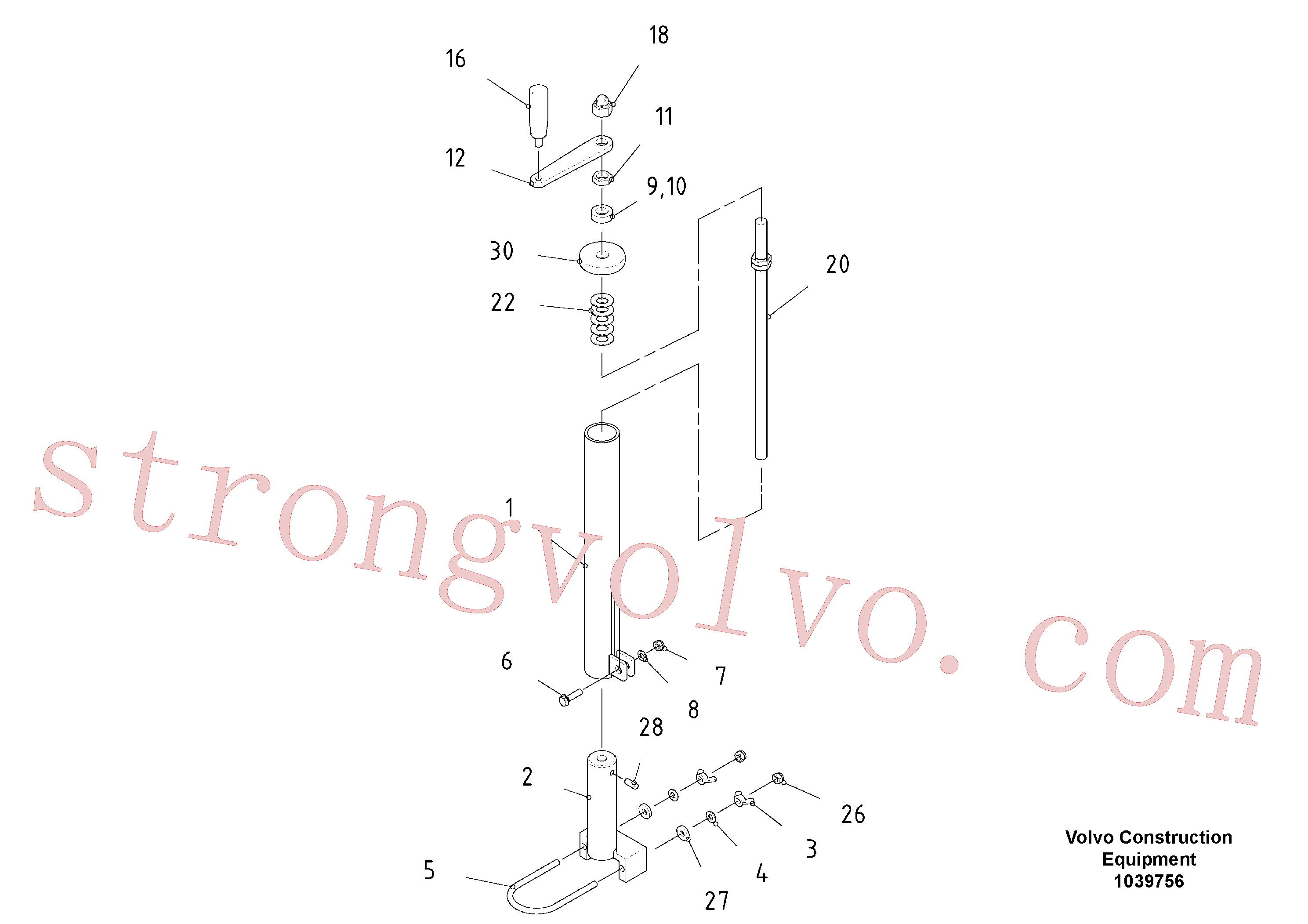 RM56289556 Volvo Conjunto de controlo mecânico(1039756 Montagem)