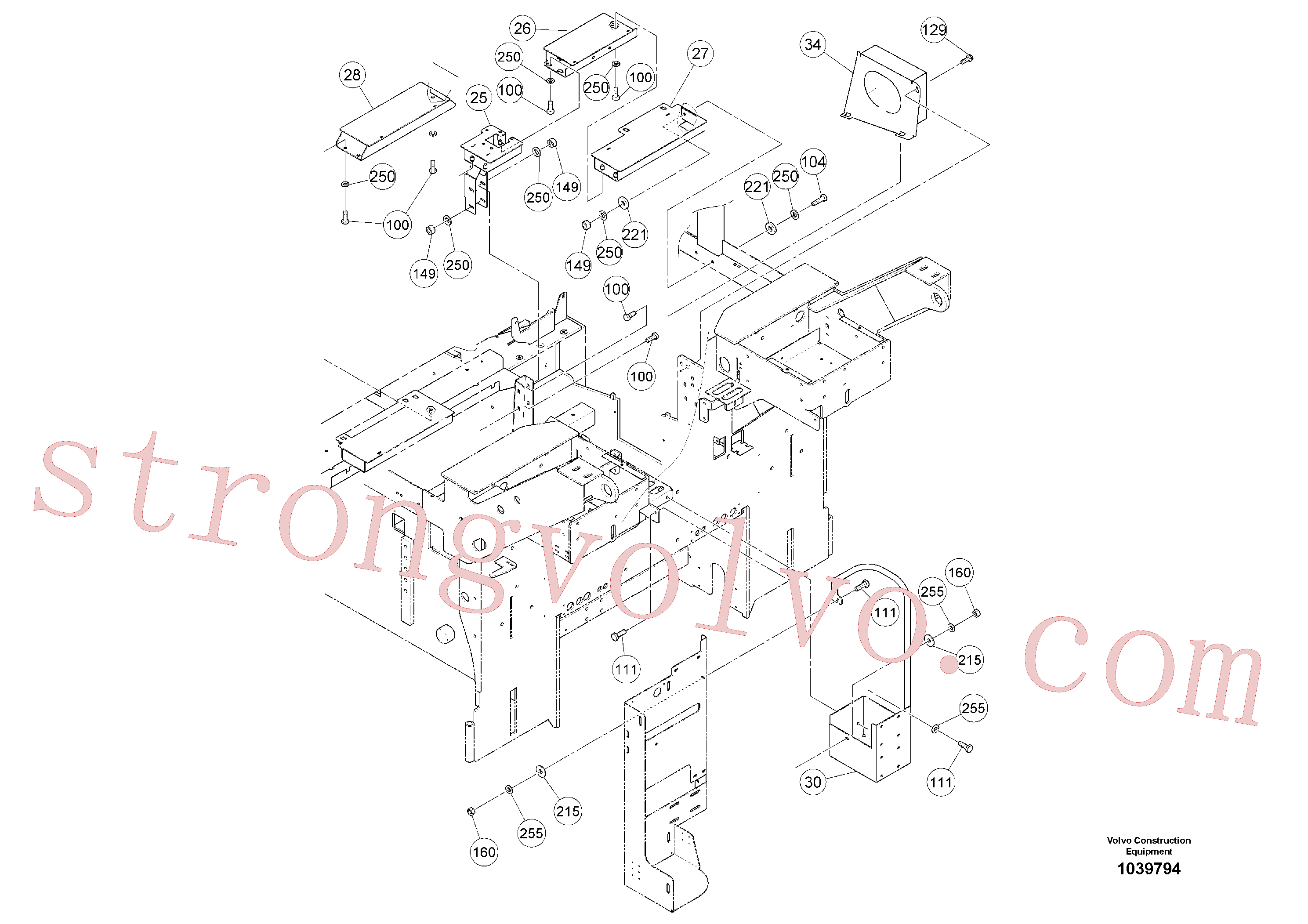 Volvo Montagem RM96719117 Porca sextavada Acessórios