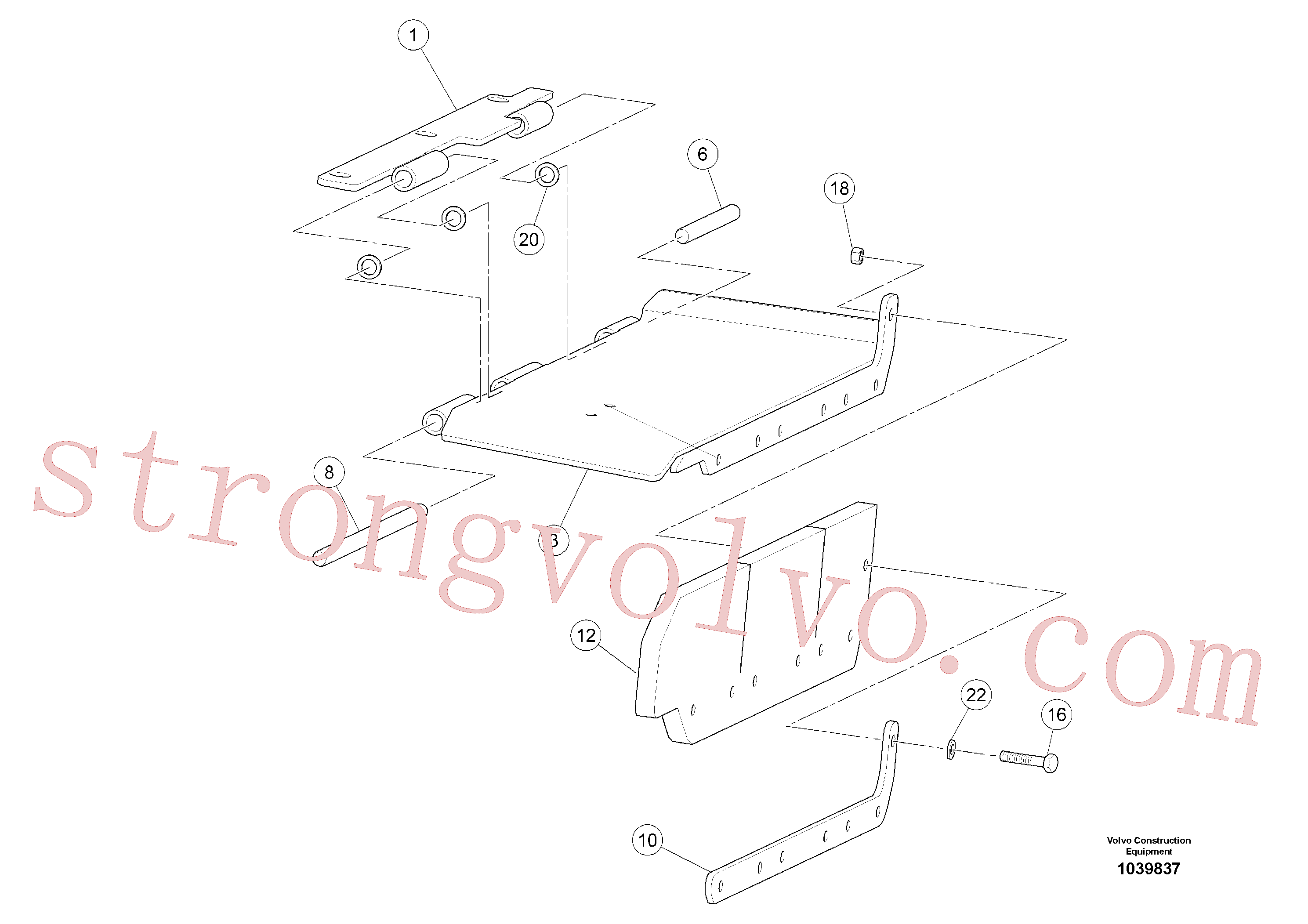 RM80782097 Volvo Tremonha de descarga(1039837 Montagem)