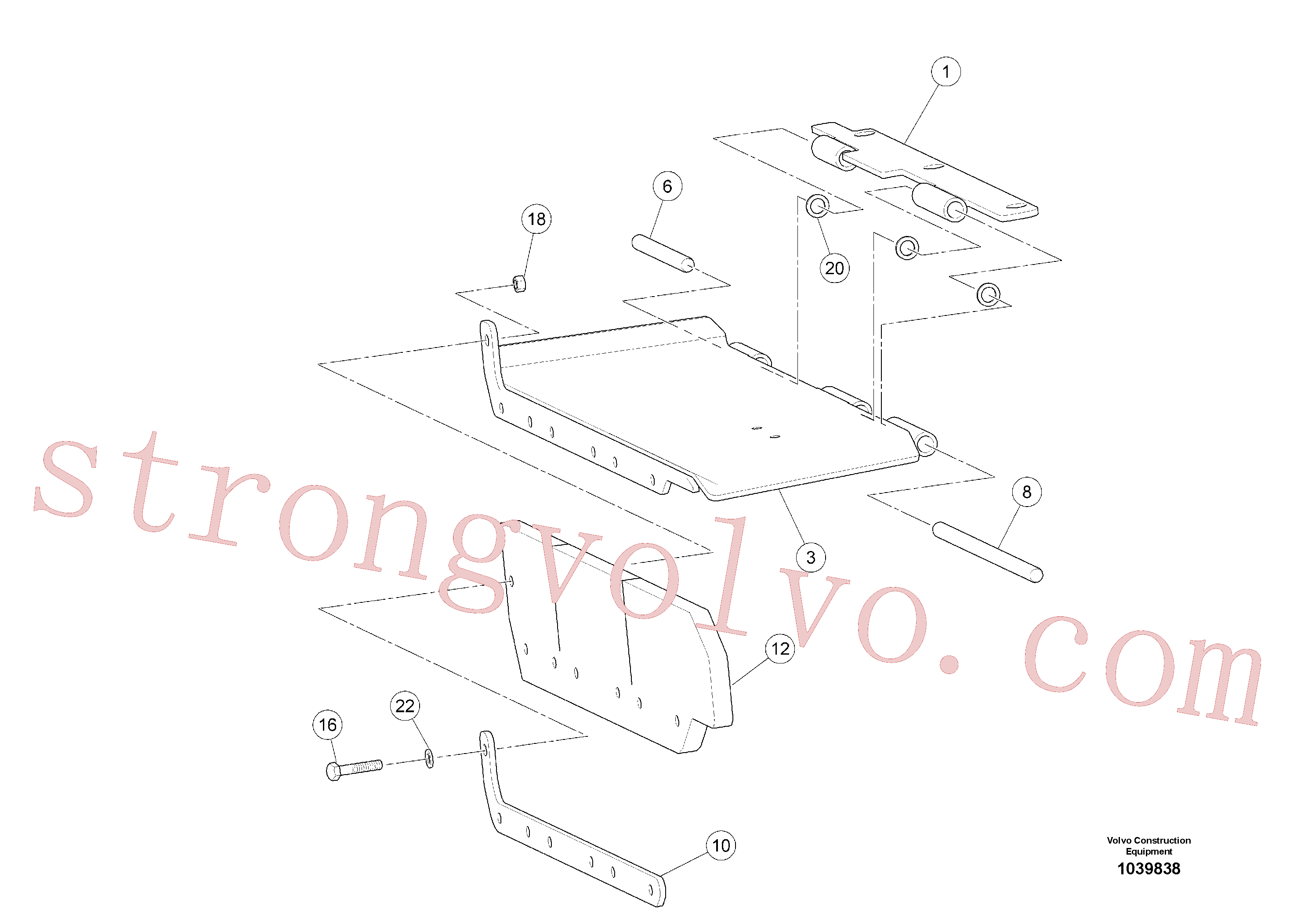 RM80782097 Volvo Tremonha de descarga(1039838 Montagem)
