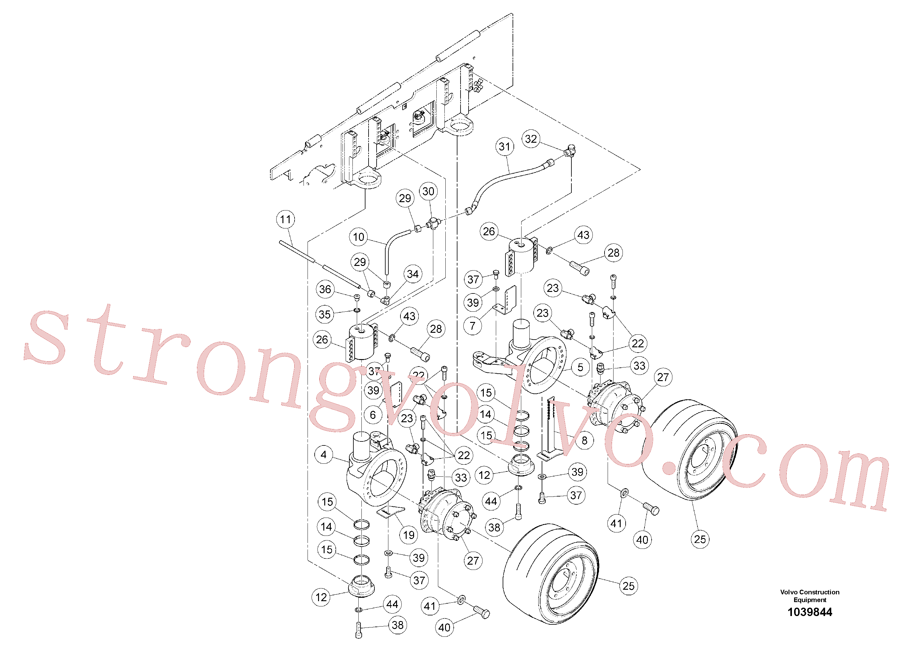 RM80842628 Volvo Rodas dianteiras, tracção às quatro rodas(1039844 Montagem)