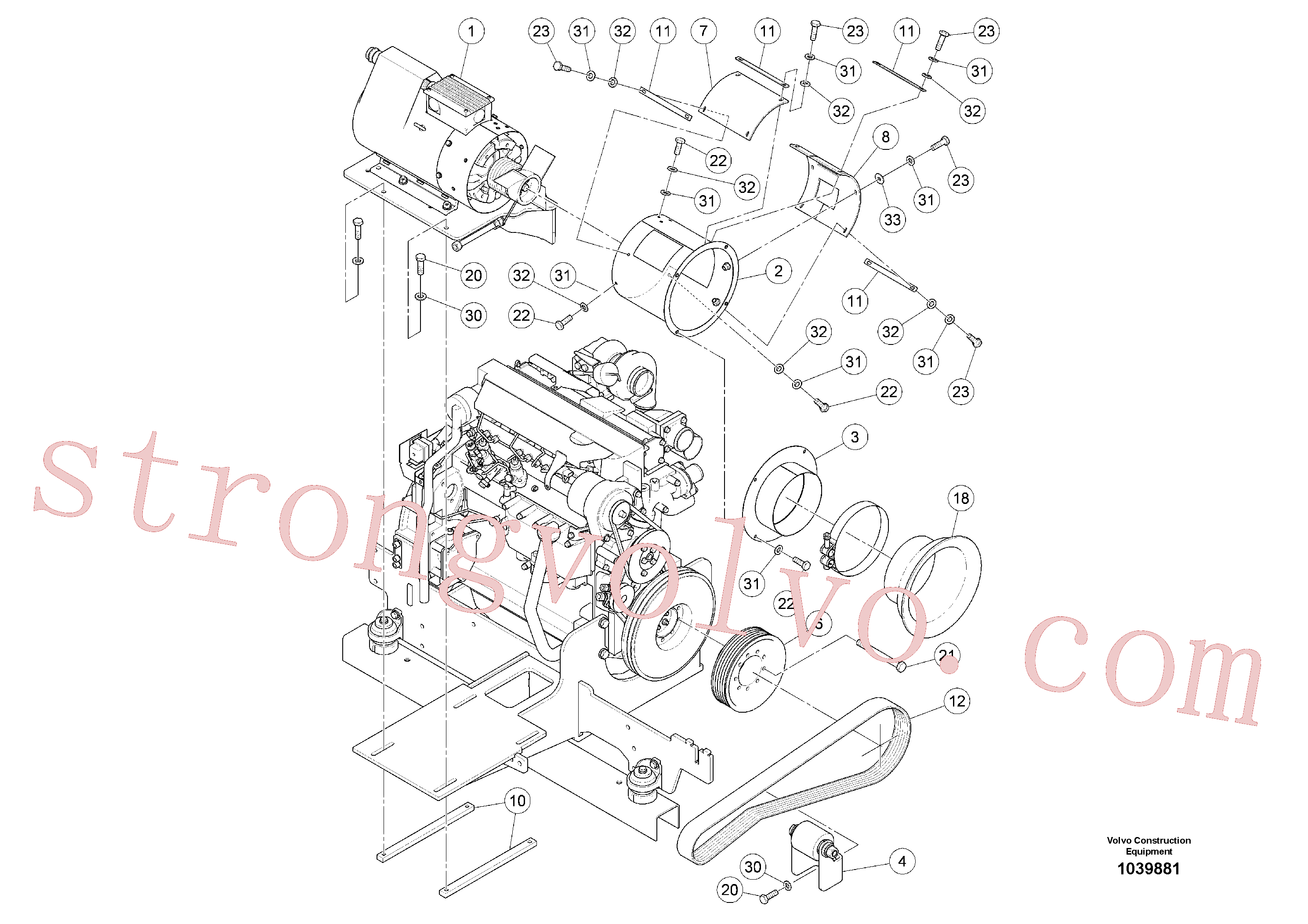 China Made RM14084123 Arruela, Arruela simples Volvo Acessórios para escavadeira