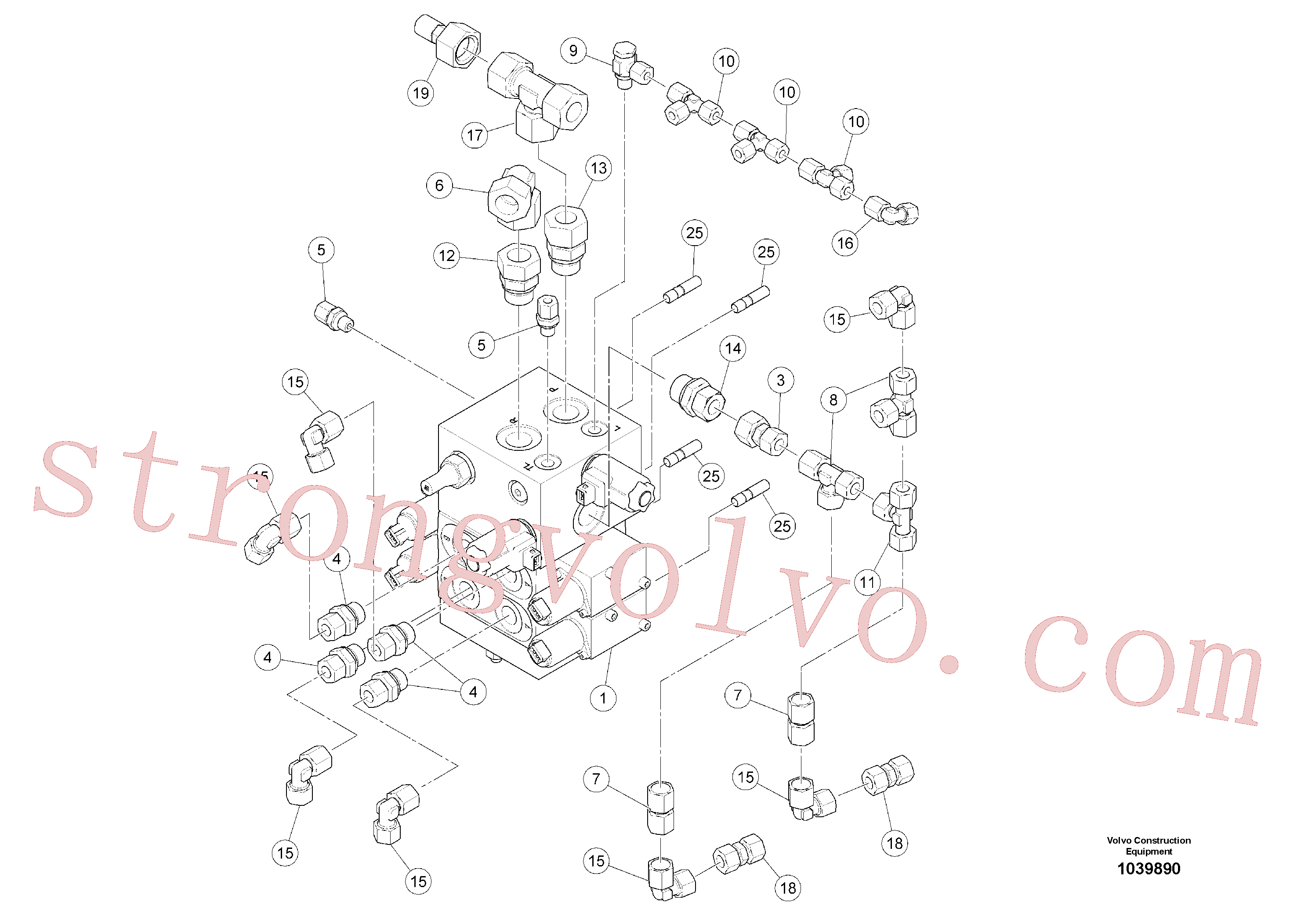 RM80804511 Volvo Pré-montagem do bloco de válvulas(1039890 Montagem)