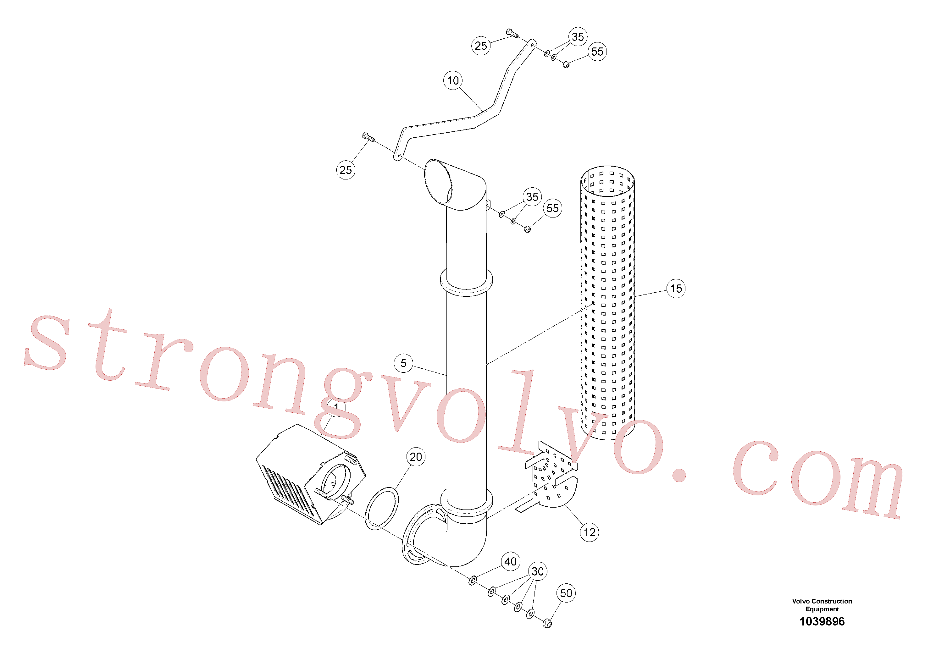 RM14136147 Volvo Inclinação, escape(1039896 Montagem)