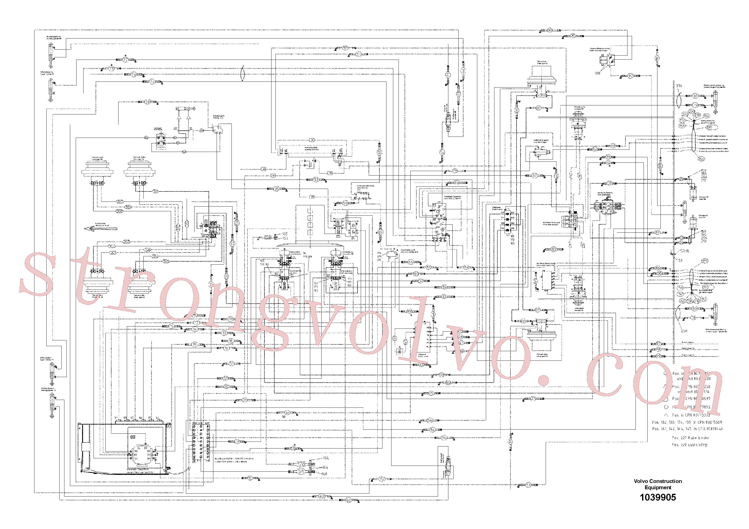 RM96719398 Volvo Linhas hidráulicas, Linhas hidráulicas 6870(1039905 Montagem)
