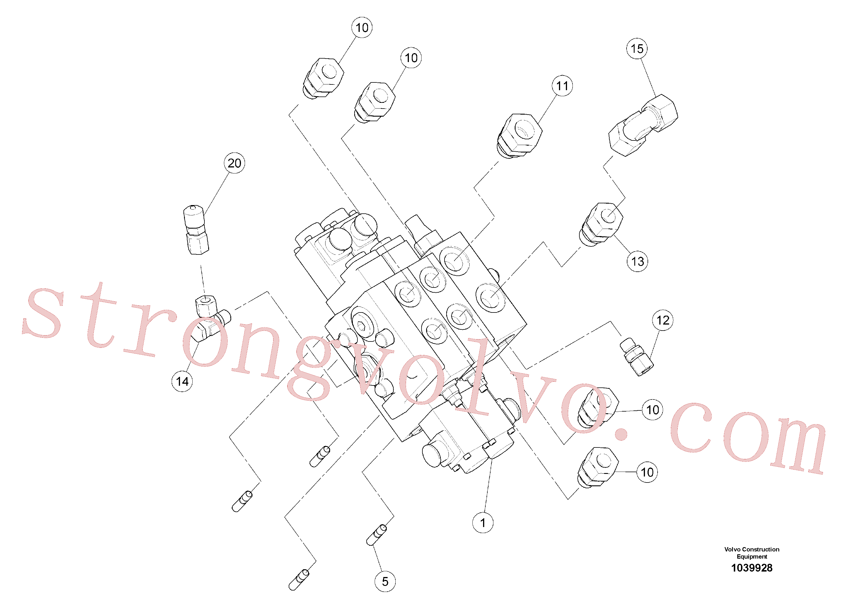 RM14202253 Volvo Bloco de válvulas do espigão(1039928 Montagem)
