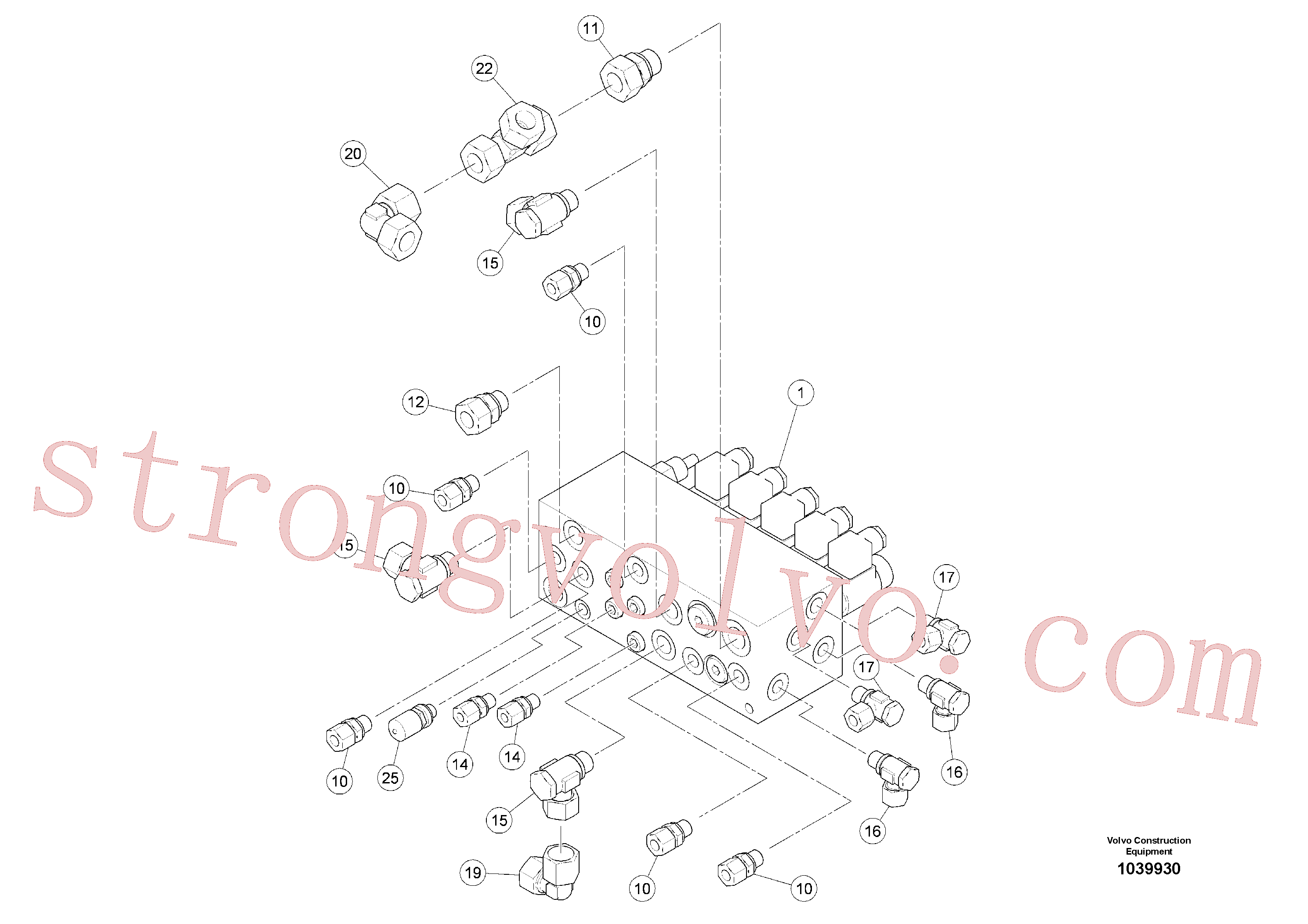 RM13927470 Volvo Cilindro do bloco de válvulas(1039930 Montagem)