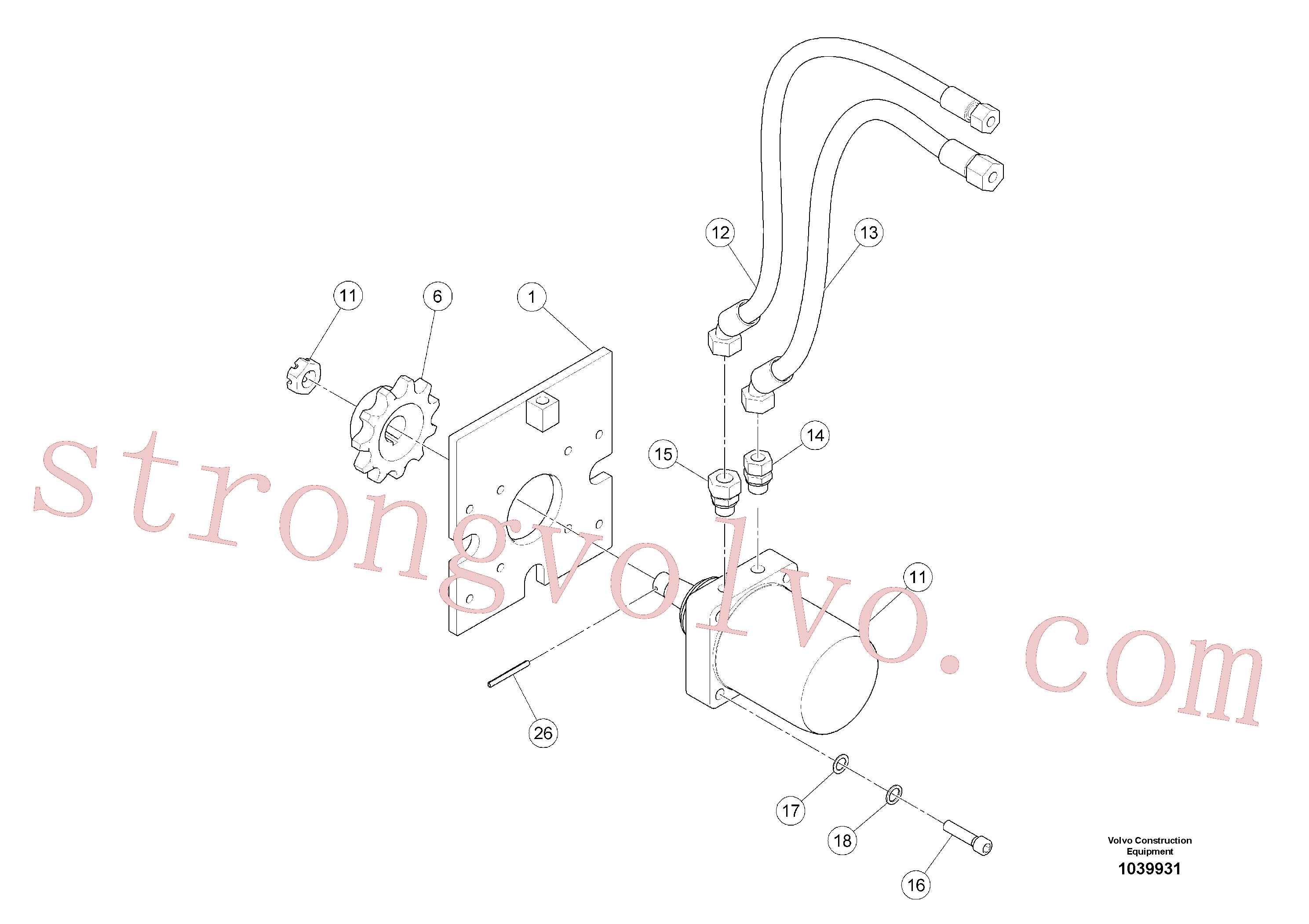 RM14201800 Volvo Accionamento do transportador(1039931 Montagem)