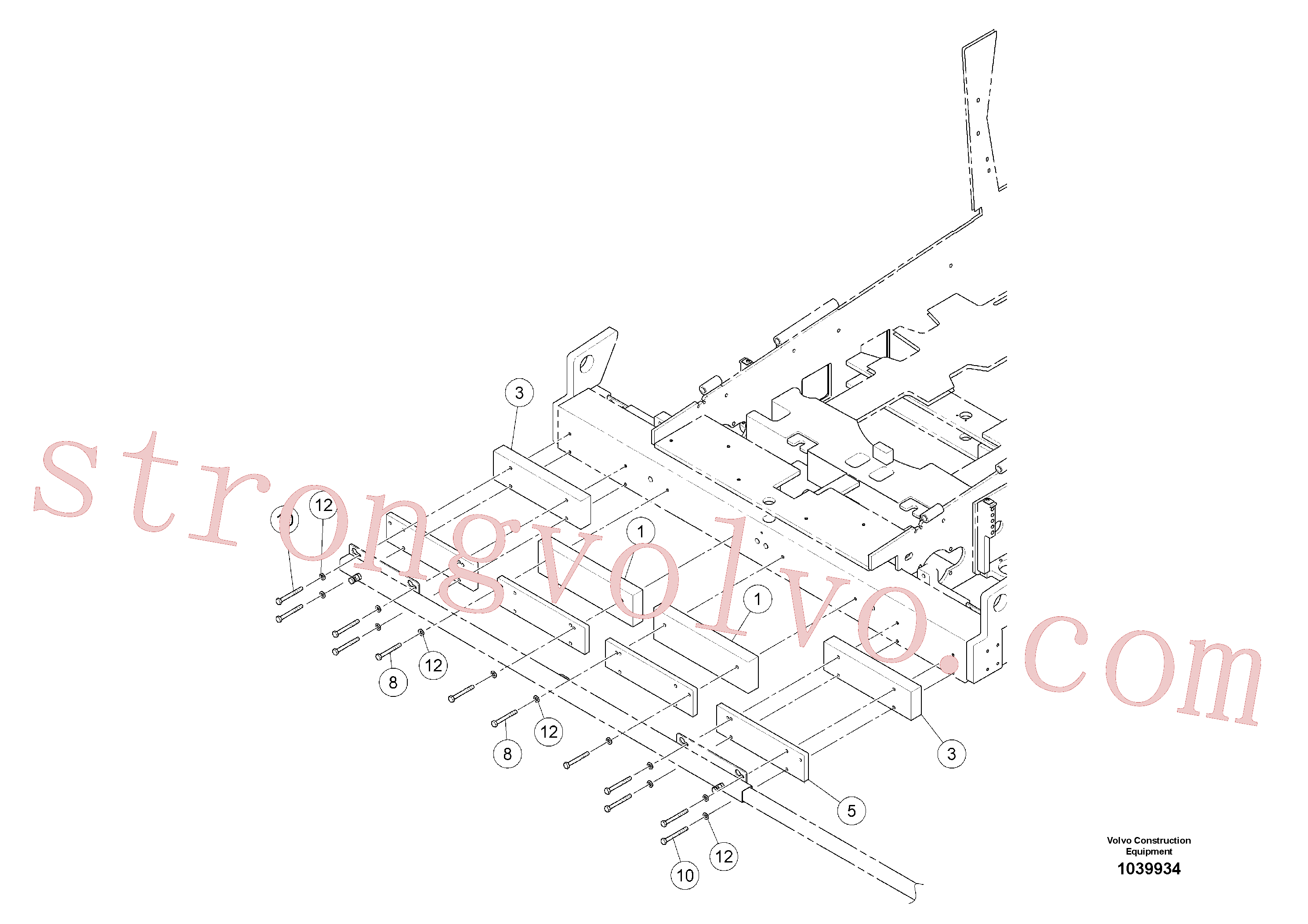 RM96721519 Parafuso sextavado Volvo escavadeira