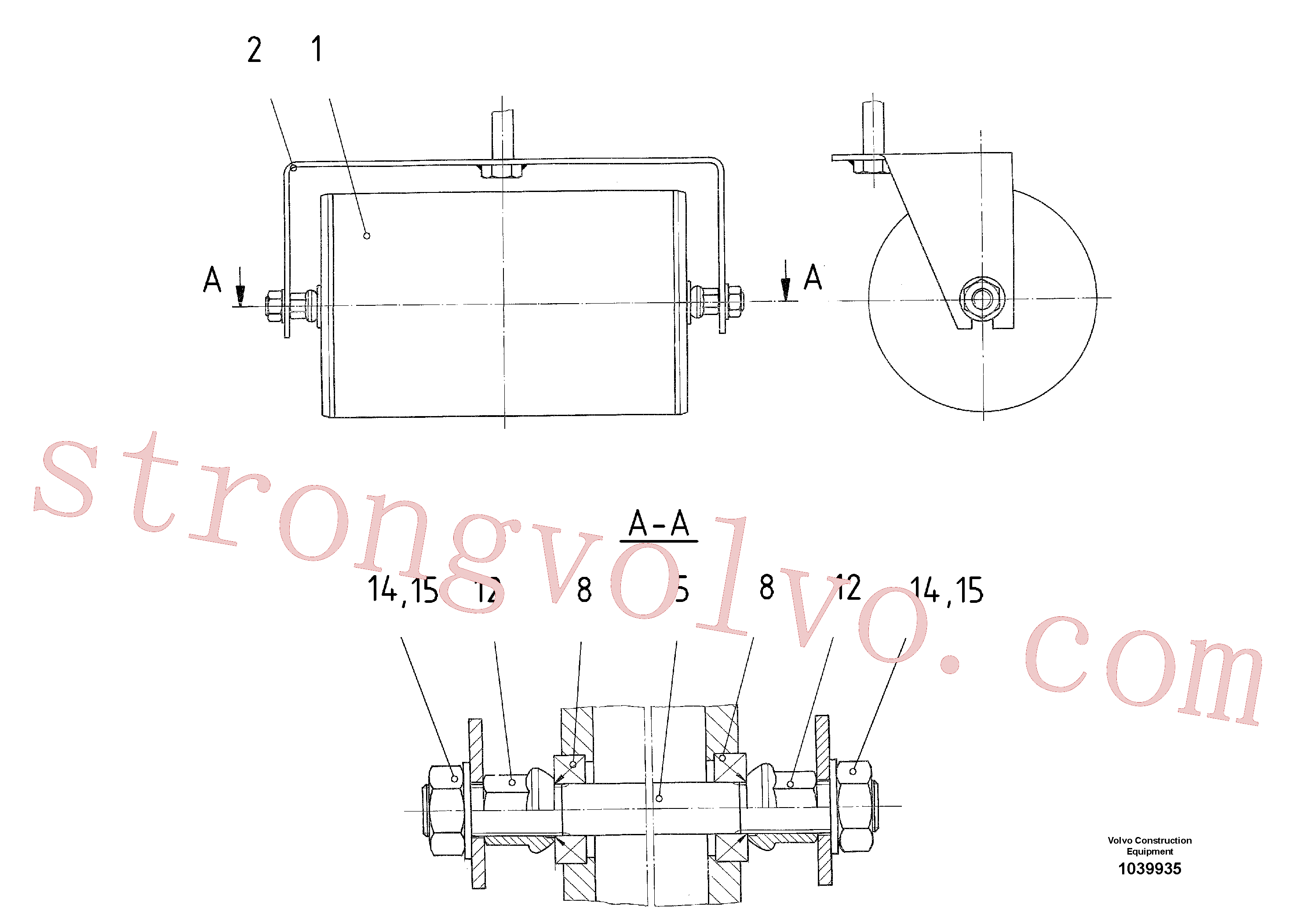 RM13912373 Volvo Suporte de projectores de trabalho, Suporte para projectores de trabalho(1039935 Montagem)