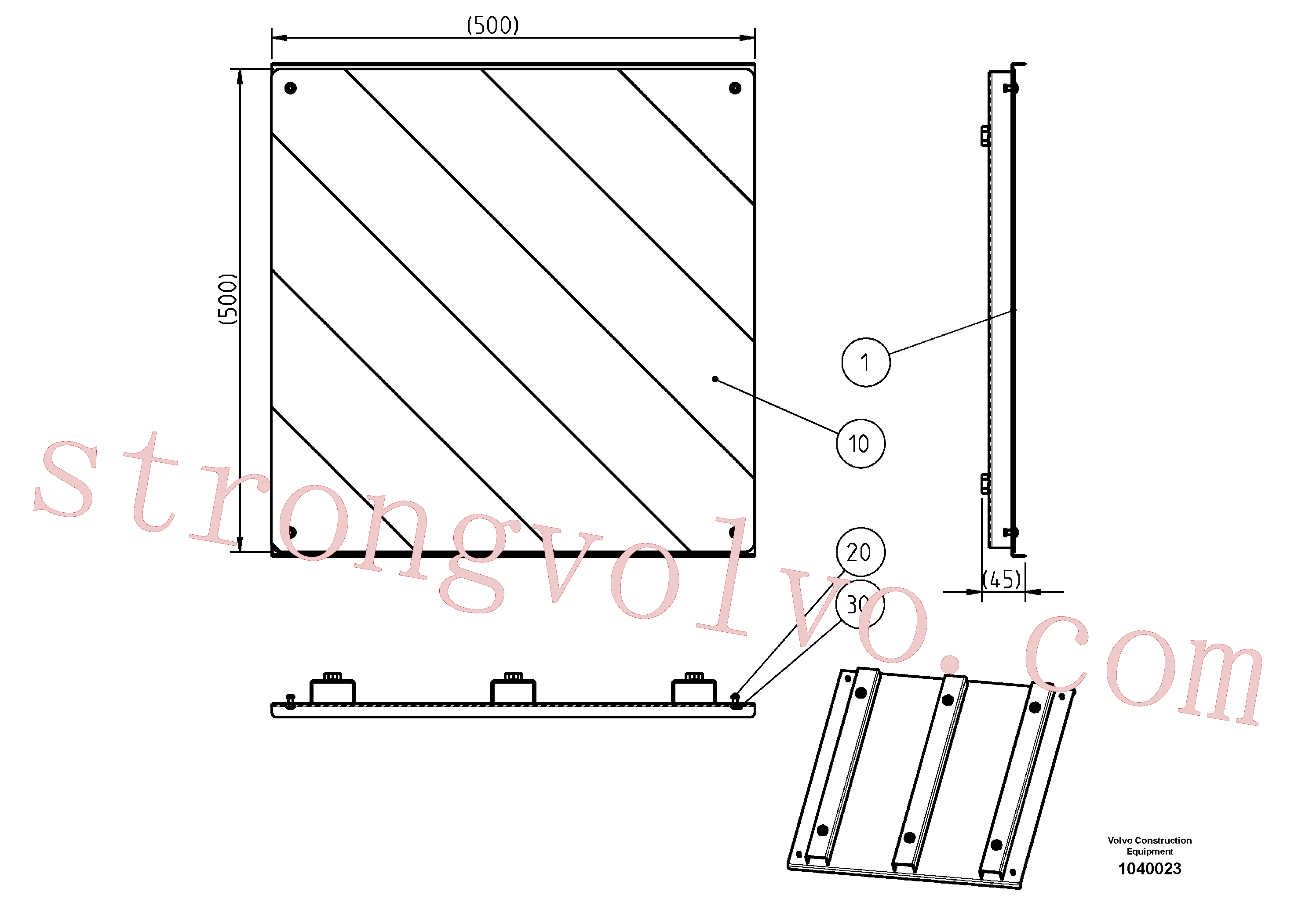 RM96712872 Volvo Placa de aviso(1040023 Montagem)