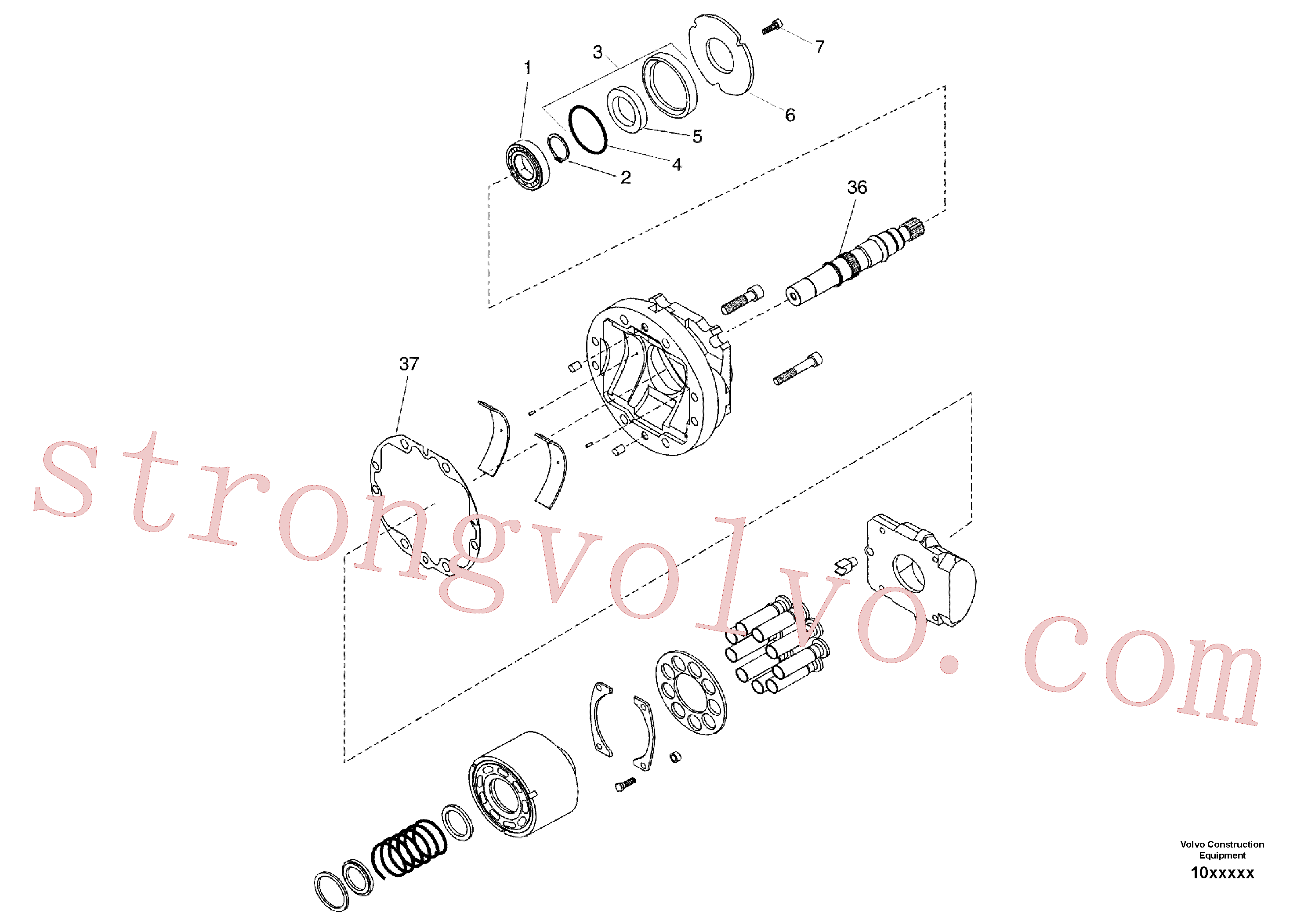 RM59067538 Rolos do rolamento Volvo escavadeira