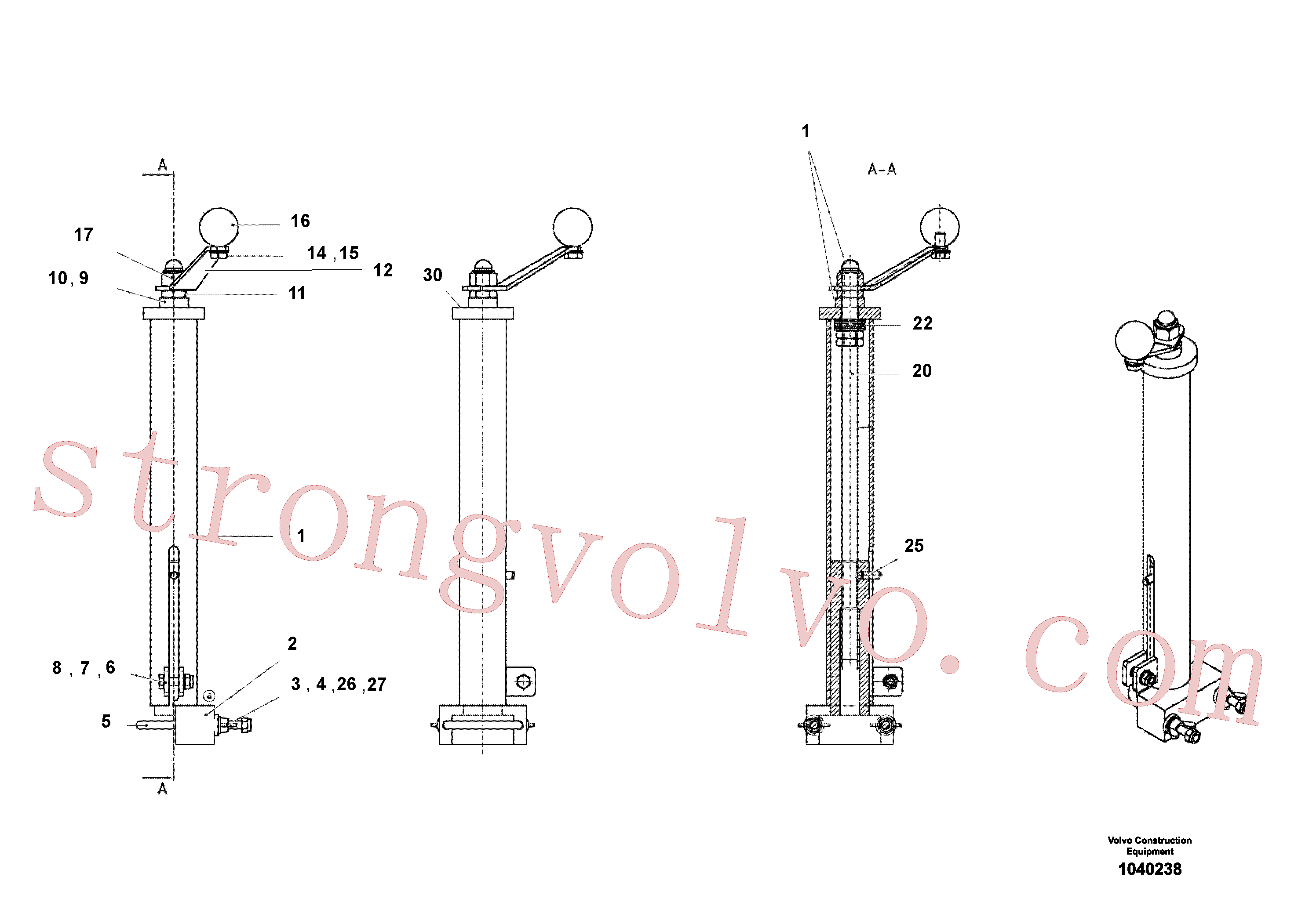 Volvo RM56289556 Pivô Volvo Acessórios para escavadeira