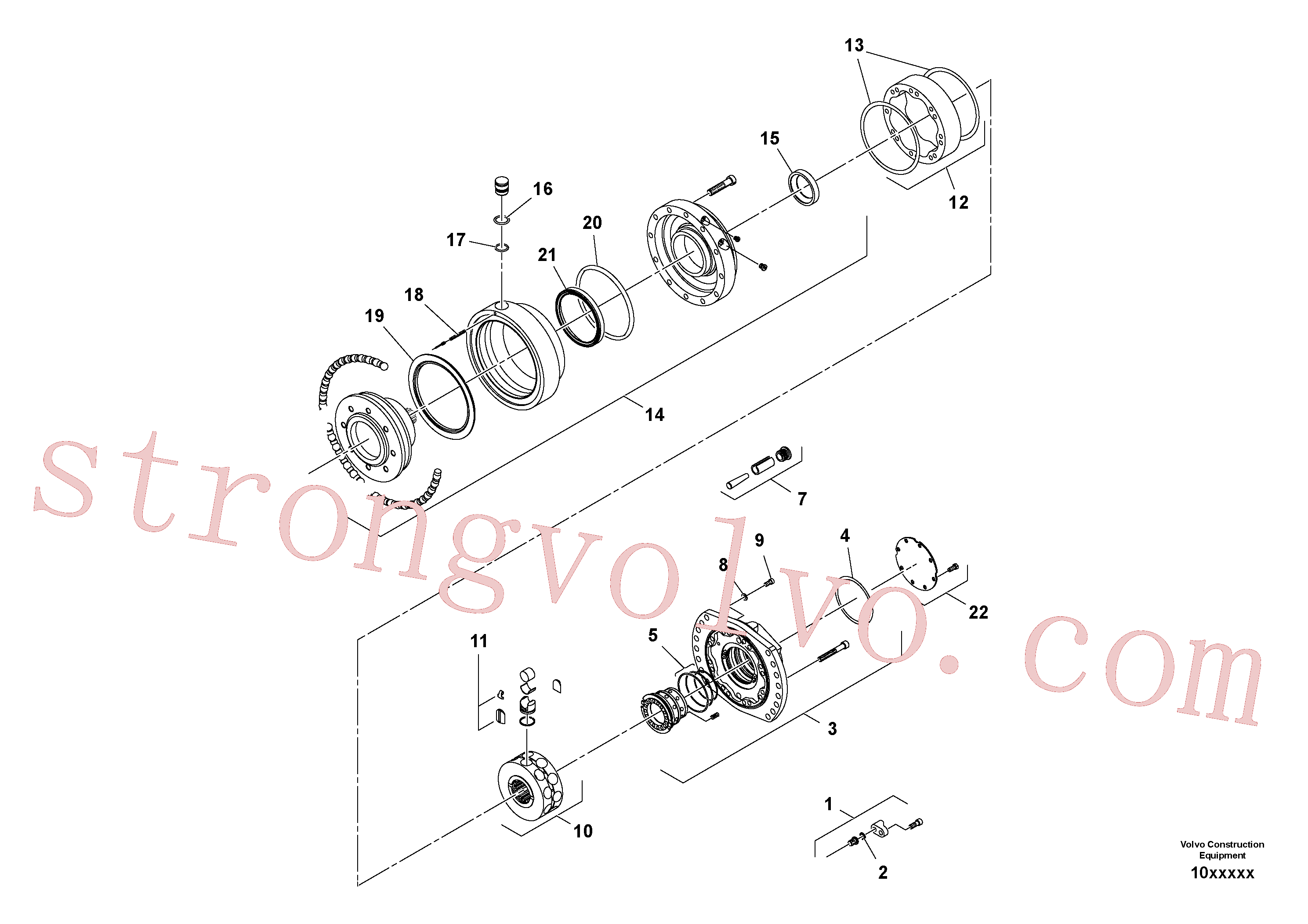 RM13262670 Volvo Motor da transmissão do tambor(1040403 Montagem)