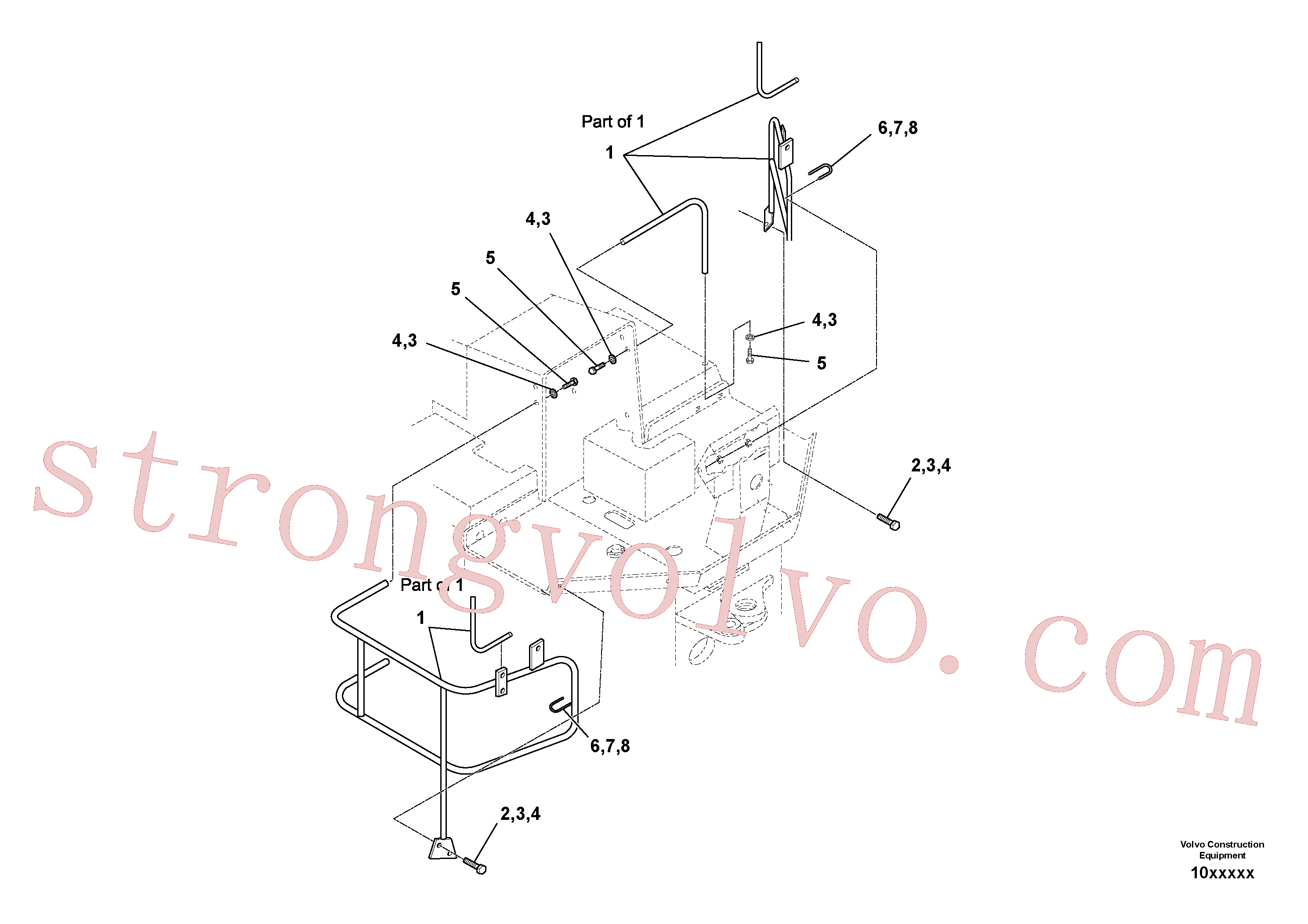 Volvo Acessórios para escavadeira RM96718887 Parafuso sextavado Acessórios