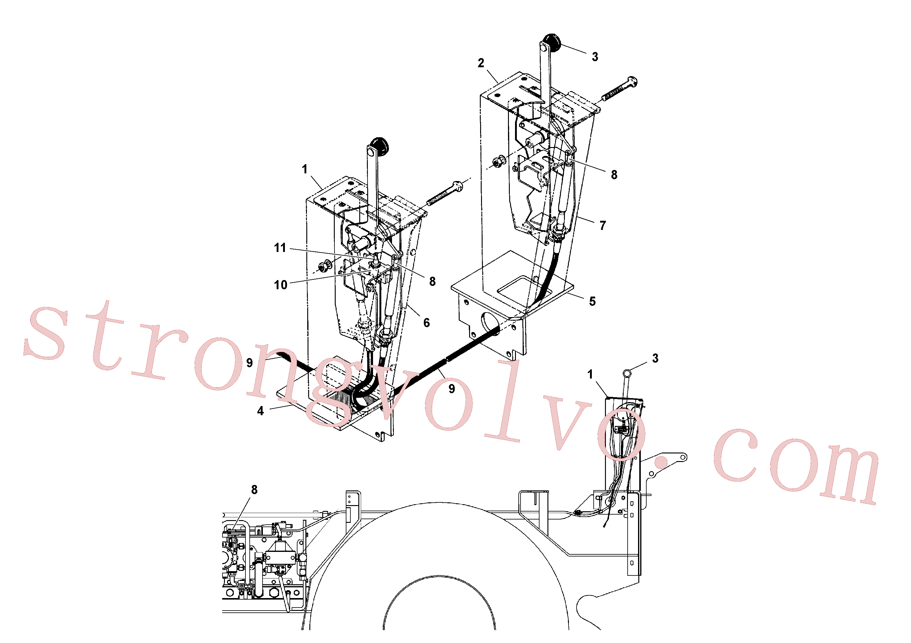 RM20933974 Atuador Volvo escavadeira