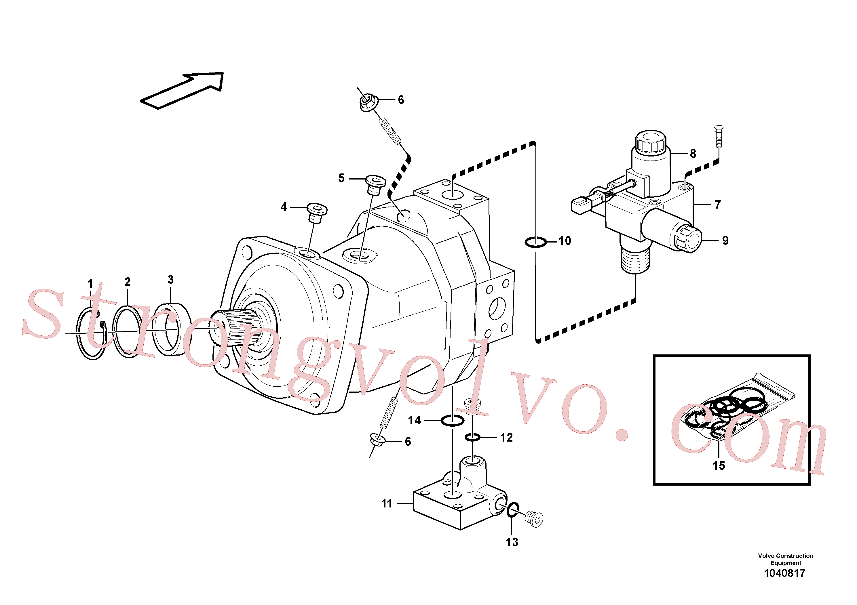 China Made SA8230-29450 Parafuso Volvo Acessórios para escavadeira