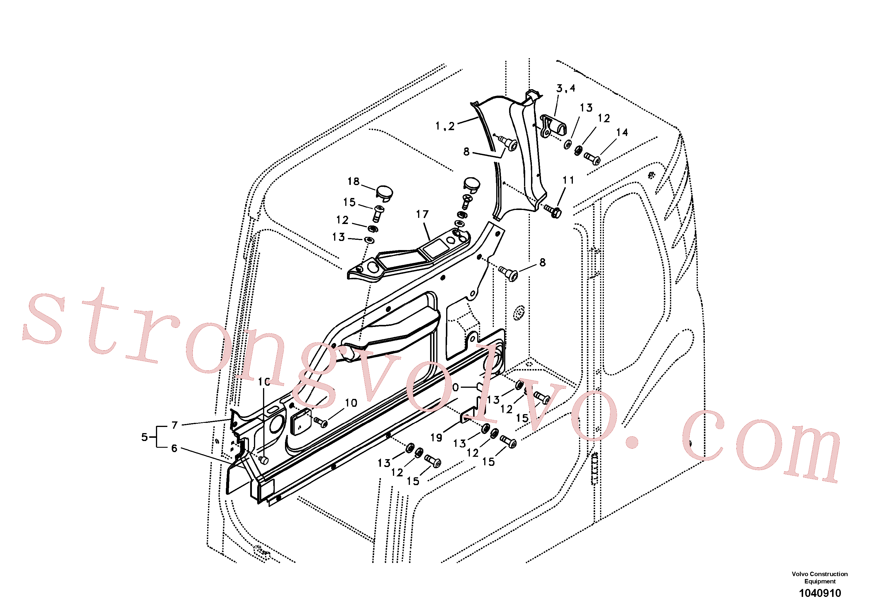 VOE955919 Volvo Cabina do operador(1040910 Montagem)