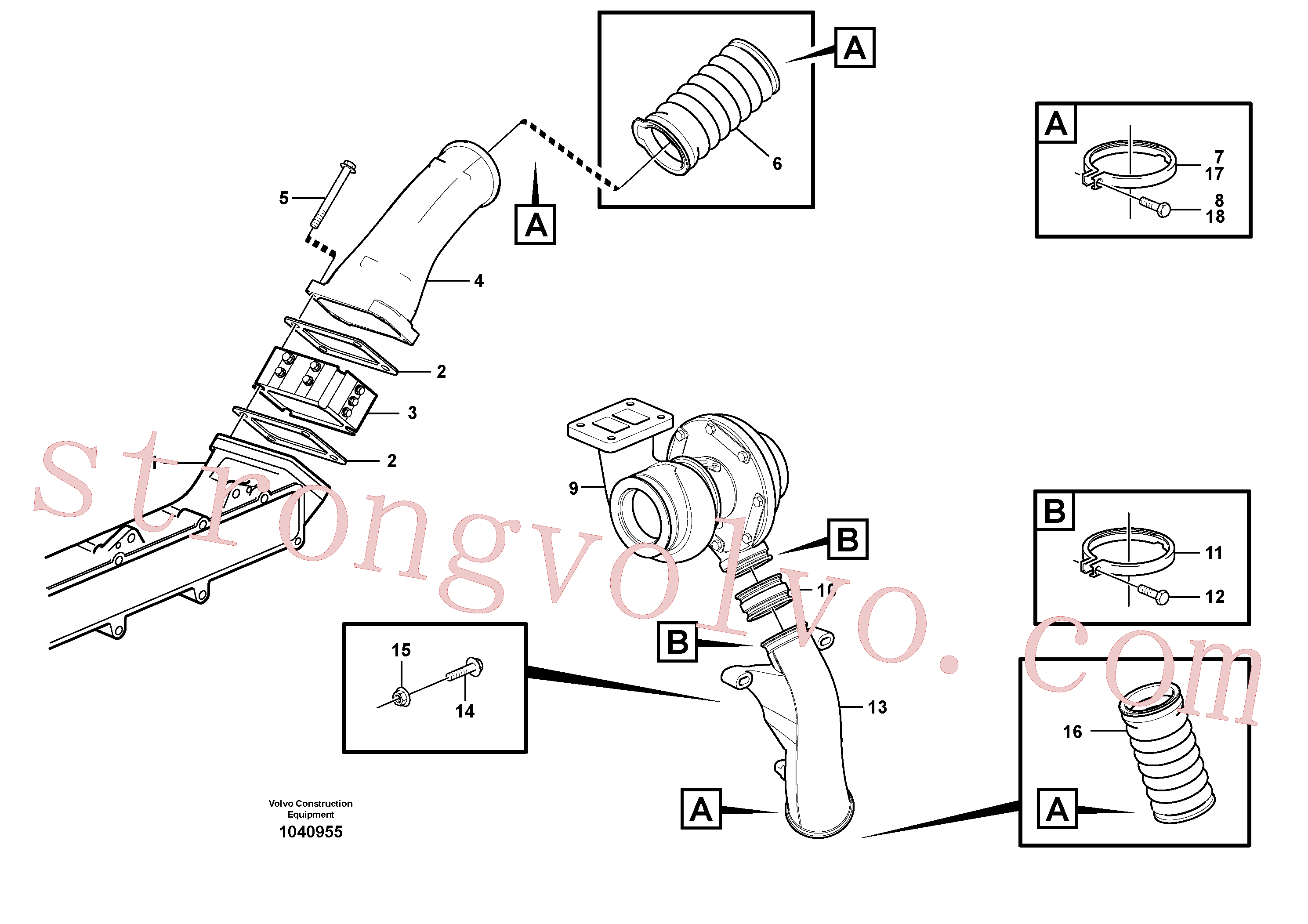 VOE13949335 Parafuso sextavado Inscreva-se para Volvo Acessórios para escavadeira