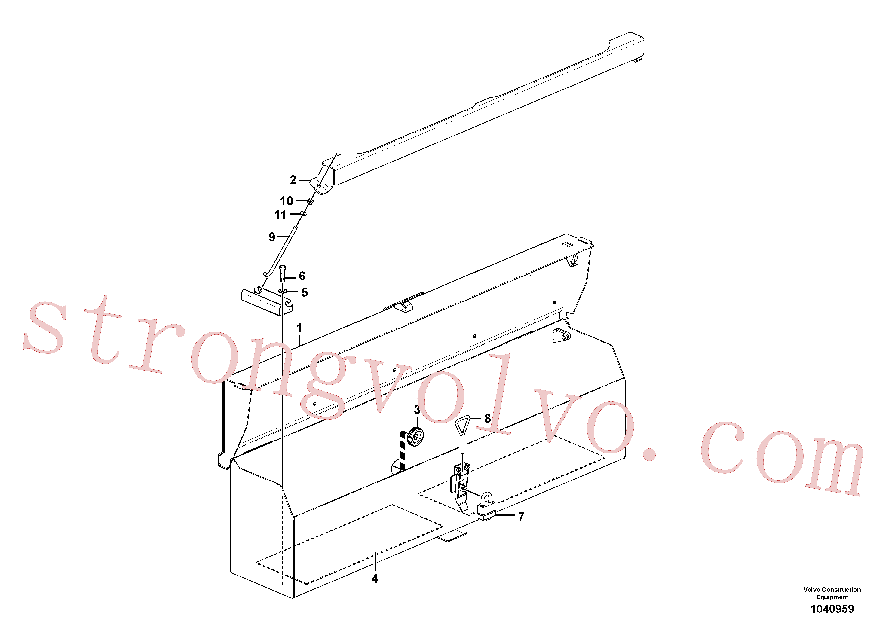 Atacado VOE963106 Porca trava Volvo escavadeira