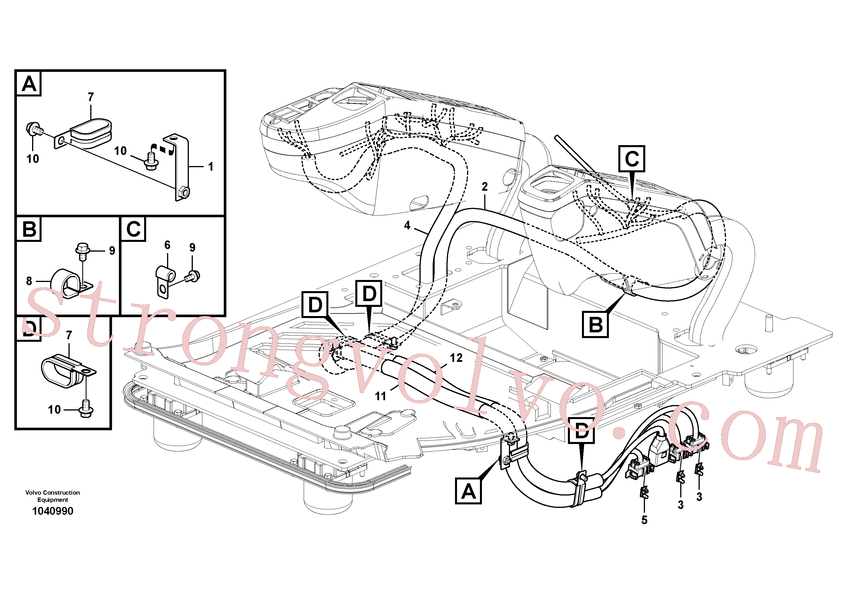 VOE14523657 Volvo Cablagem, painel de instrumentos(1040990 Montagem)