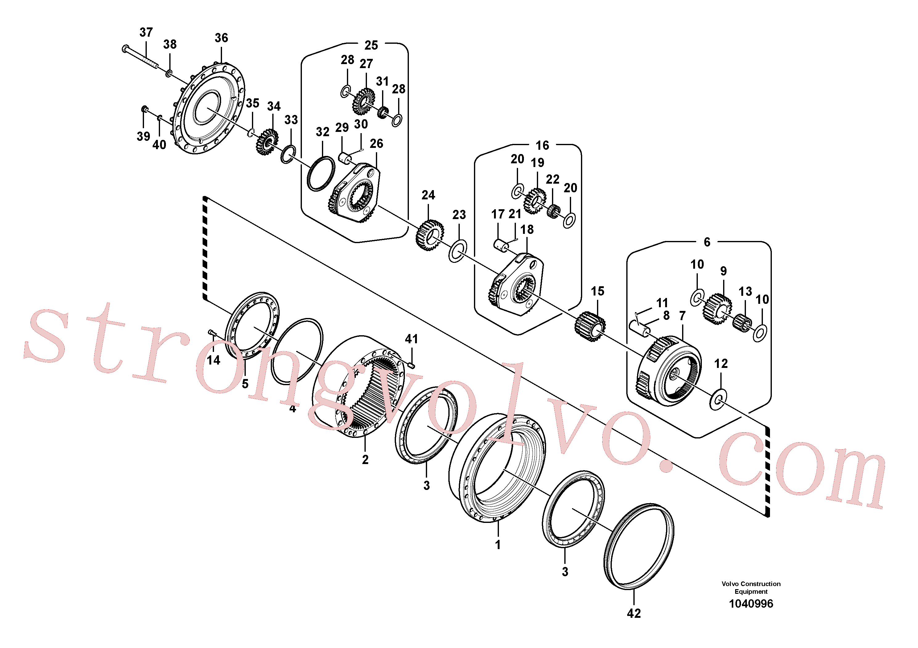 VOE14599921 Volvo Caixa de ferramentas de estrada(1040996 Montagem)