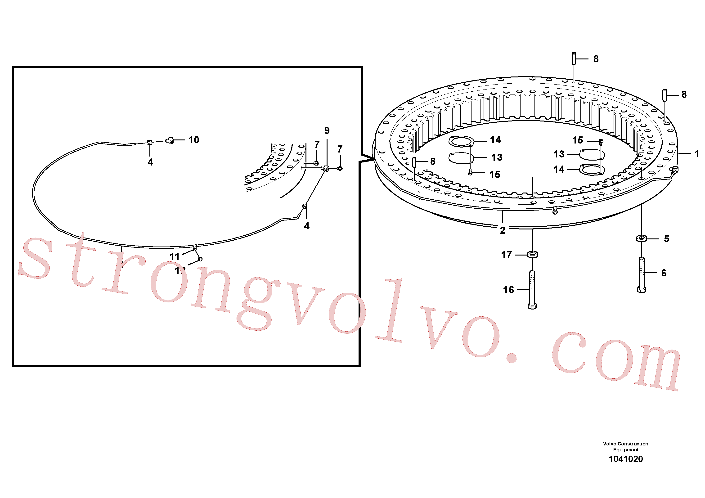 VOE14577566 Volvo Sistema de articulação(1041020 Montagem)