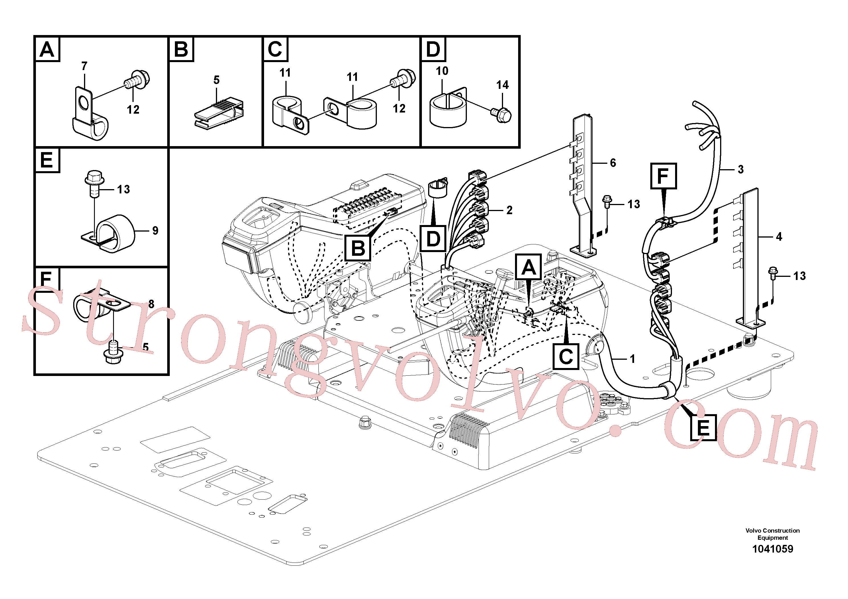 VOE14500294 Volvo Cablagem, painel de instrumentos(1041059 Montagem)