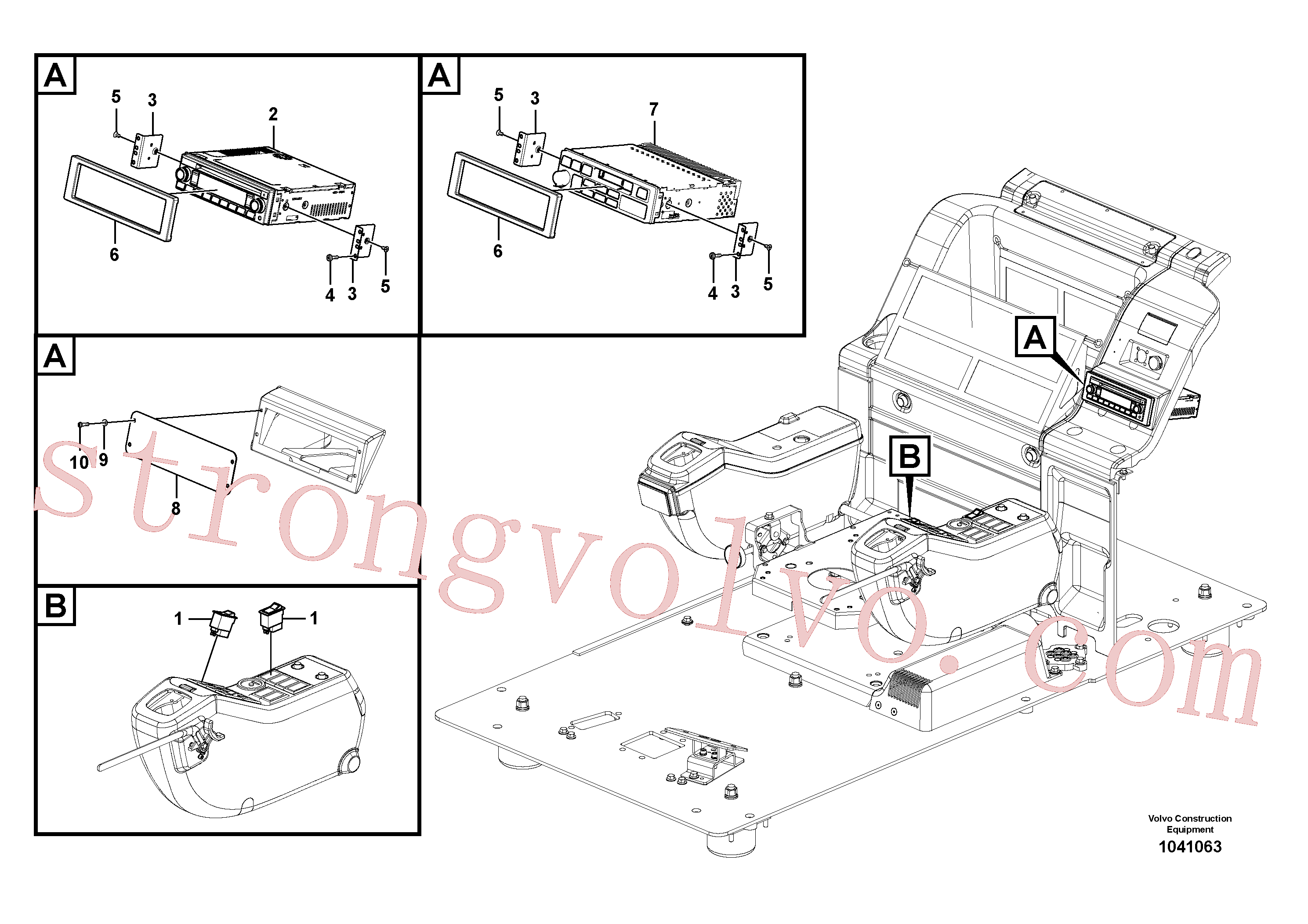 SA9021-10403 Parafuso phillips Volvo escavadeira