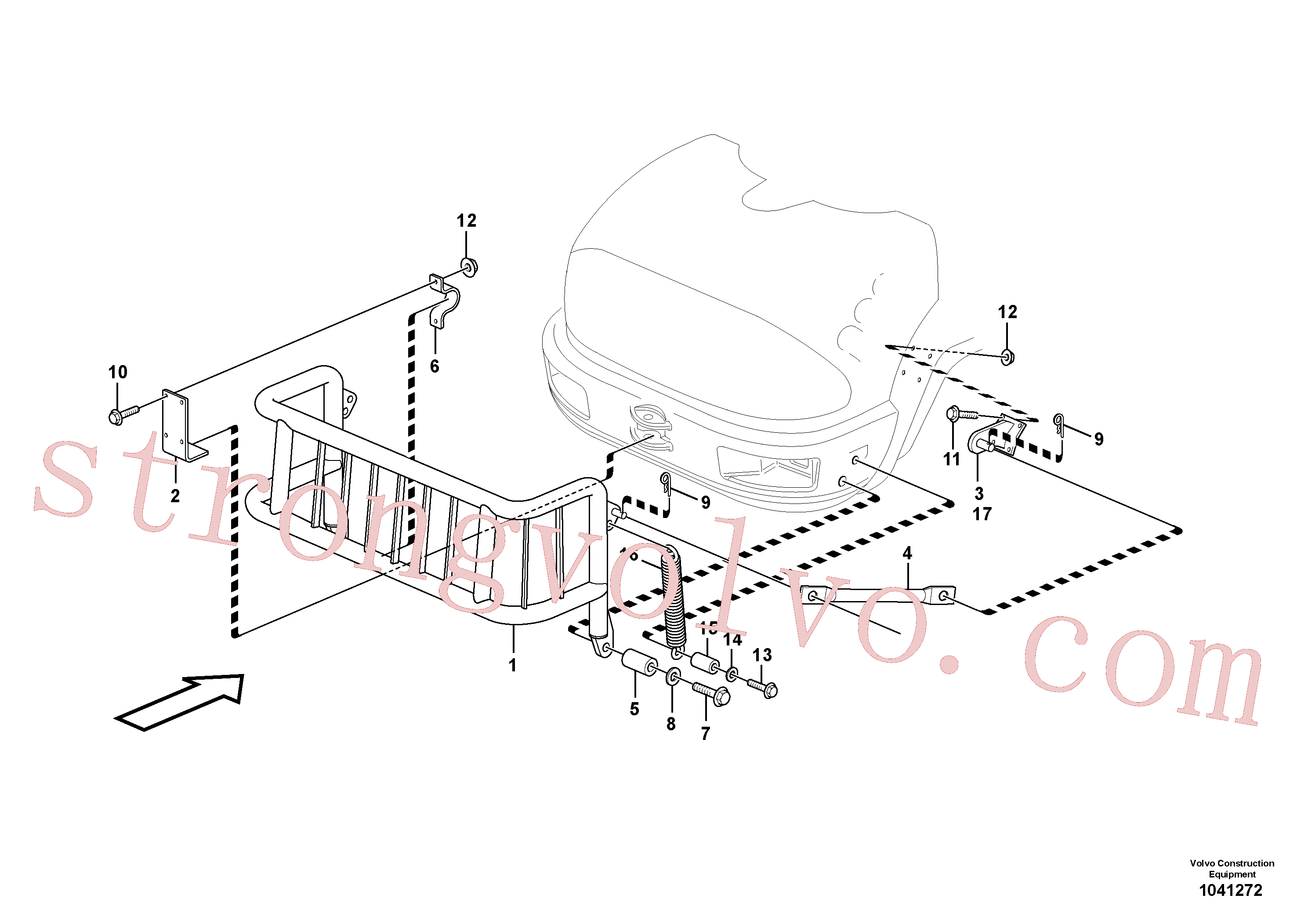 China Made VOE980519 Parafuso sextavado Volvo Acessórios para escavadeira